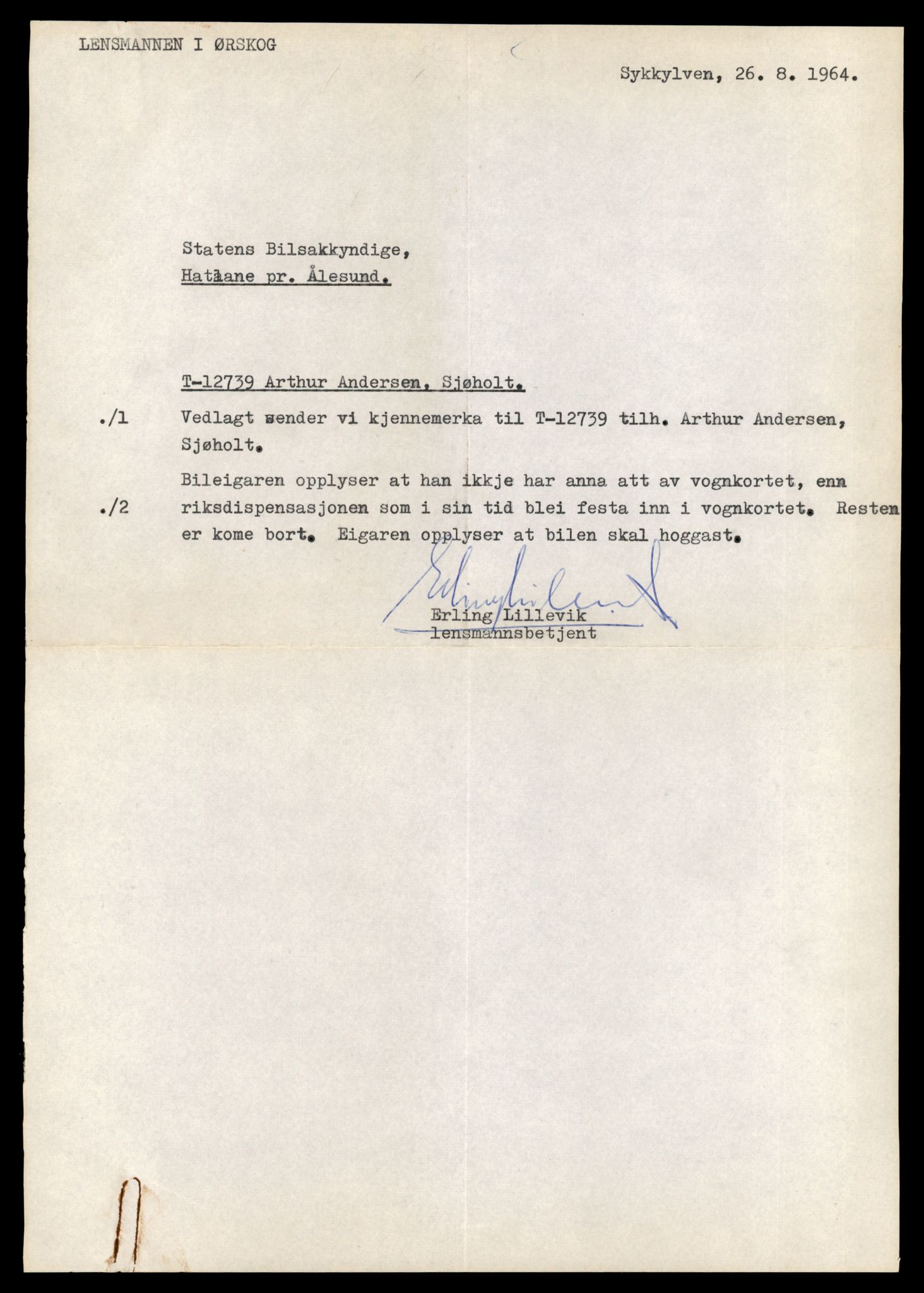 Møre og Romsdal vegkontor - Ålesund trafikkstasjon, AV/SAT-A-4099/F/Fe/L0035: Registreringskort for kjøretøy T 12653 - T 12829, 1927-1998, p. 1638