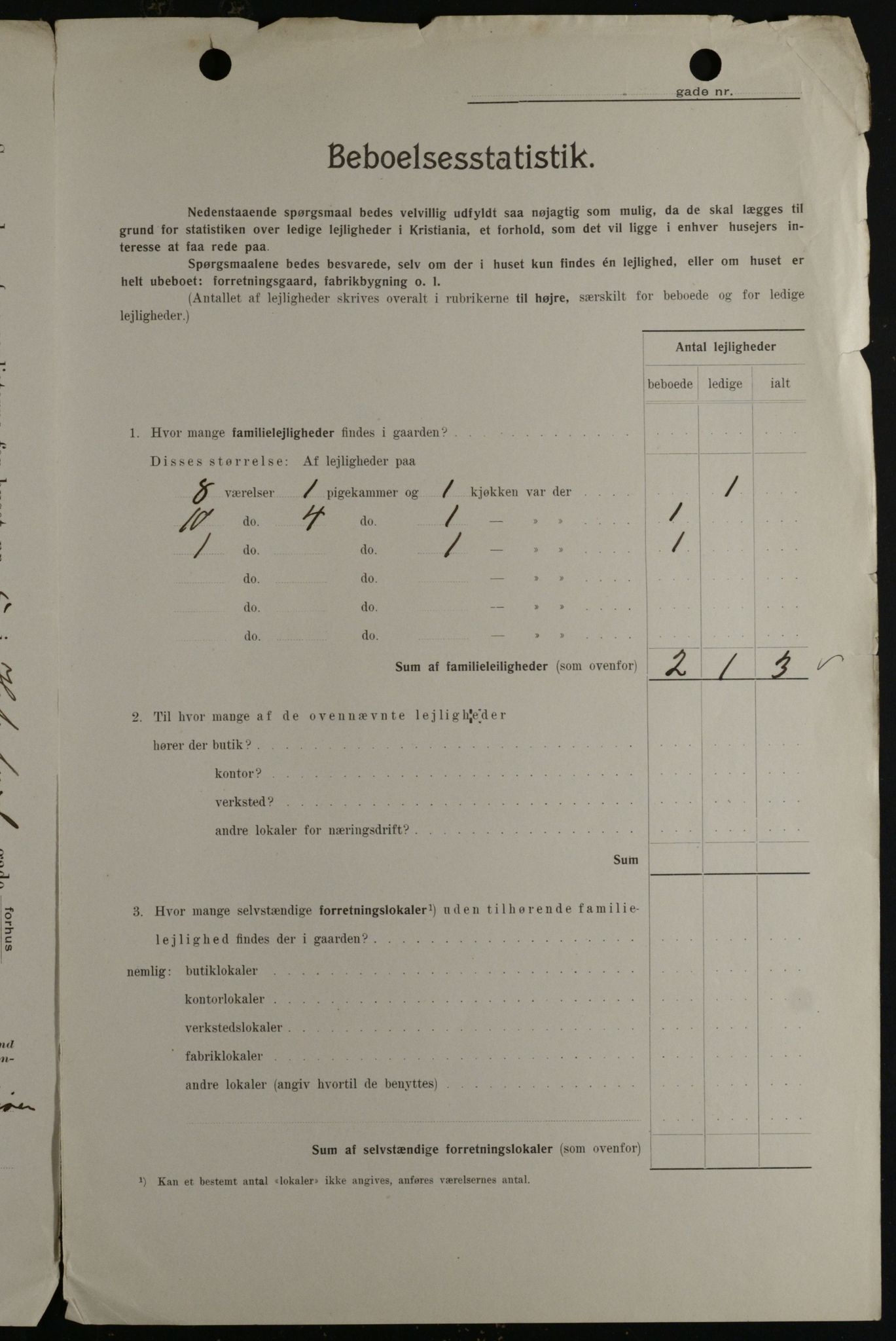 OBA, Municipal Census 1908 for Kristiania, 1908, p. 30105