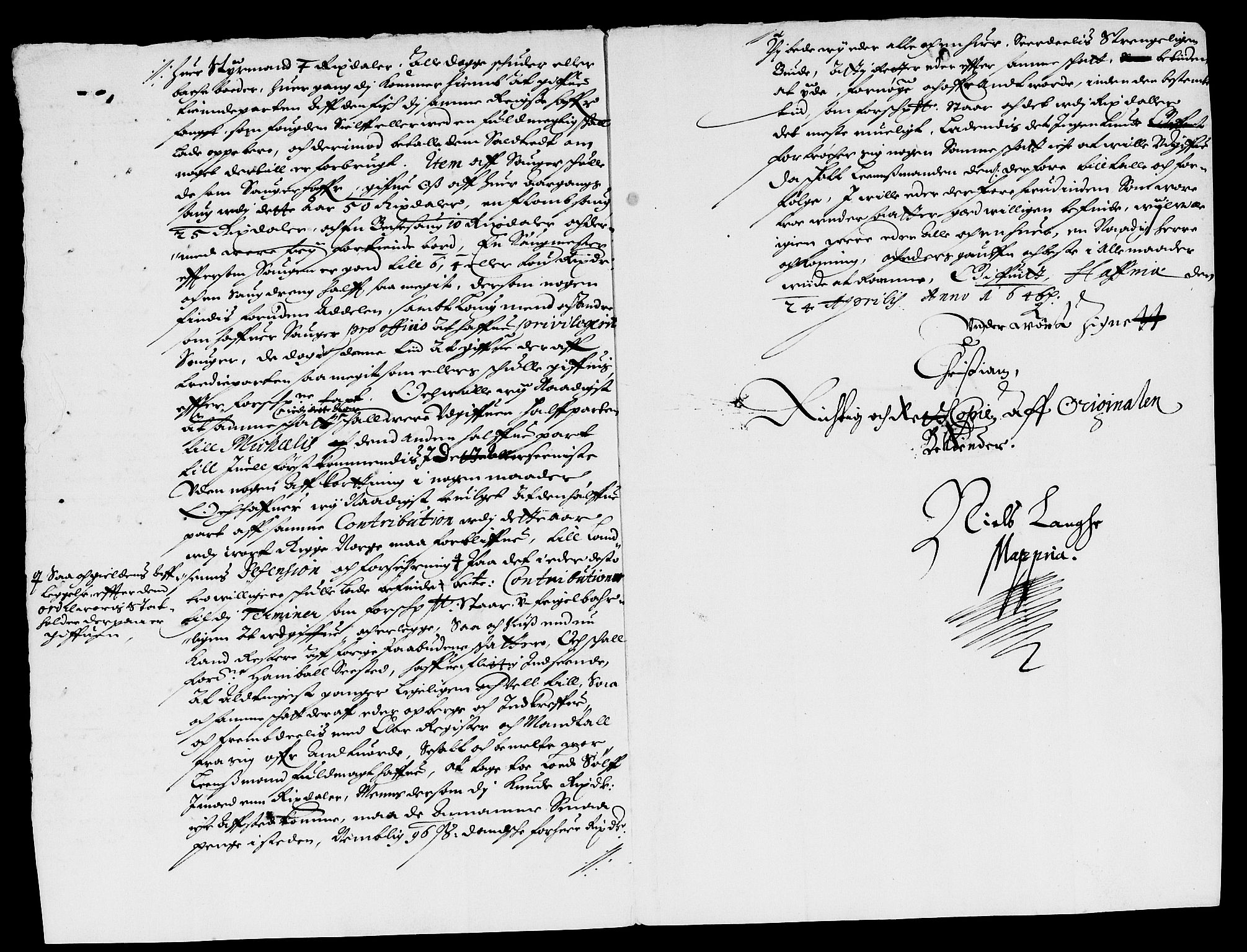 Rentekammeret inntil 1814, Reviderte regnskaper, Lensregnskaper, AV/RA-EA-5023/R/Rb/Rbl/L0009: Brunla len, 1643-1647