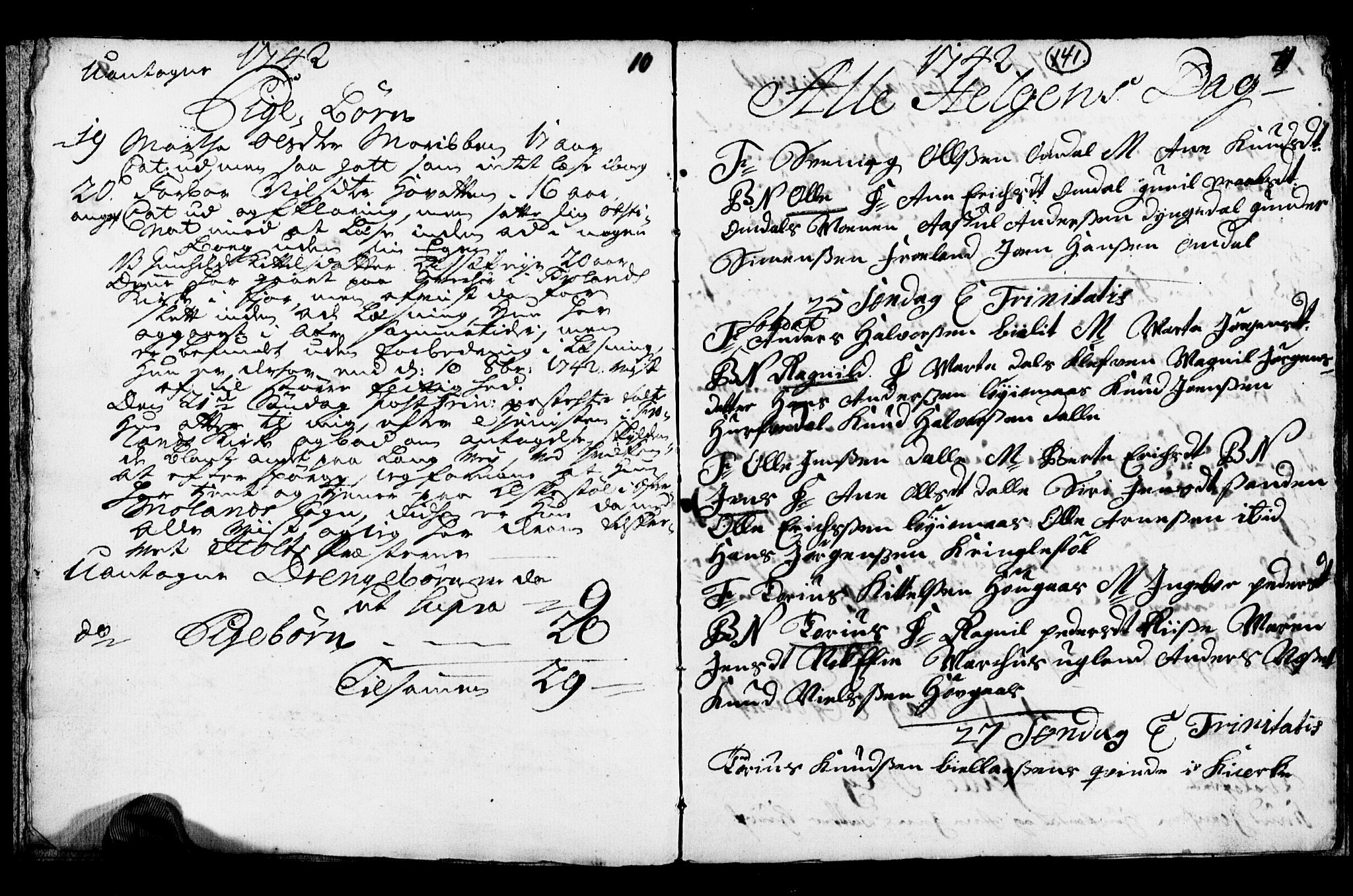 Froland sokneprestkontor, AV/SAK-1111-0013/F/Fb/L0001: Parish register (copy) no. B 1, 1742-1745, p. 10-11