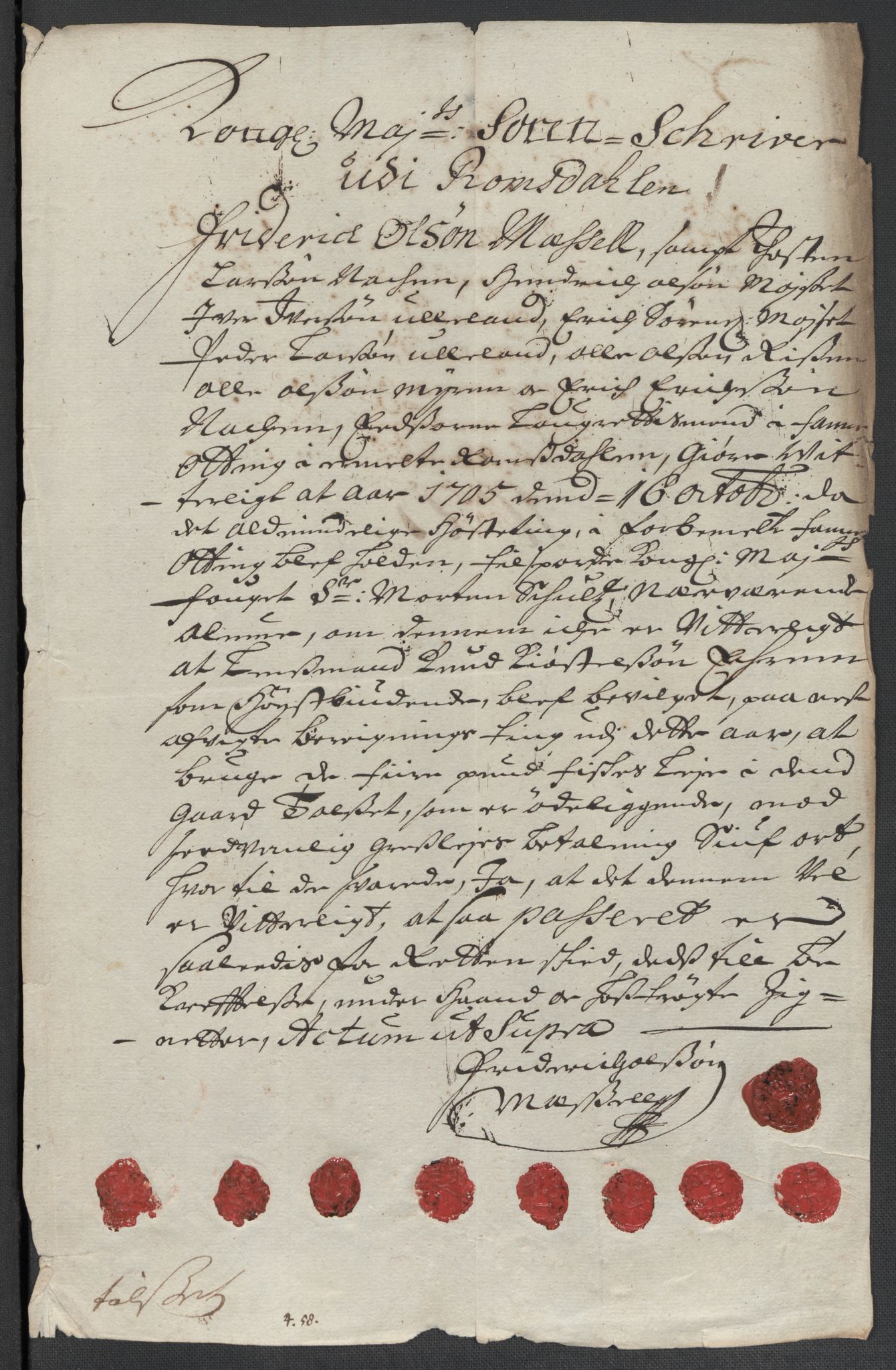 Rentekammeret inntil 1814, Reviderte regnskaper, Fogderegnskap, RA/EA-4092/R55/L3656: Fogderegnskap Romsdal, 1703-1705, p. 491