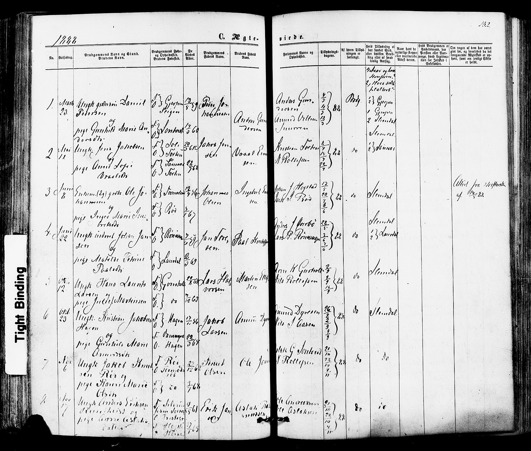 Siljan kirkebøker, SAKO/A-300/F/Fa/L0002: Parish register (official) no. 2, 1870-1895, p. 152