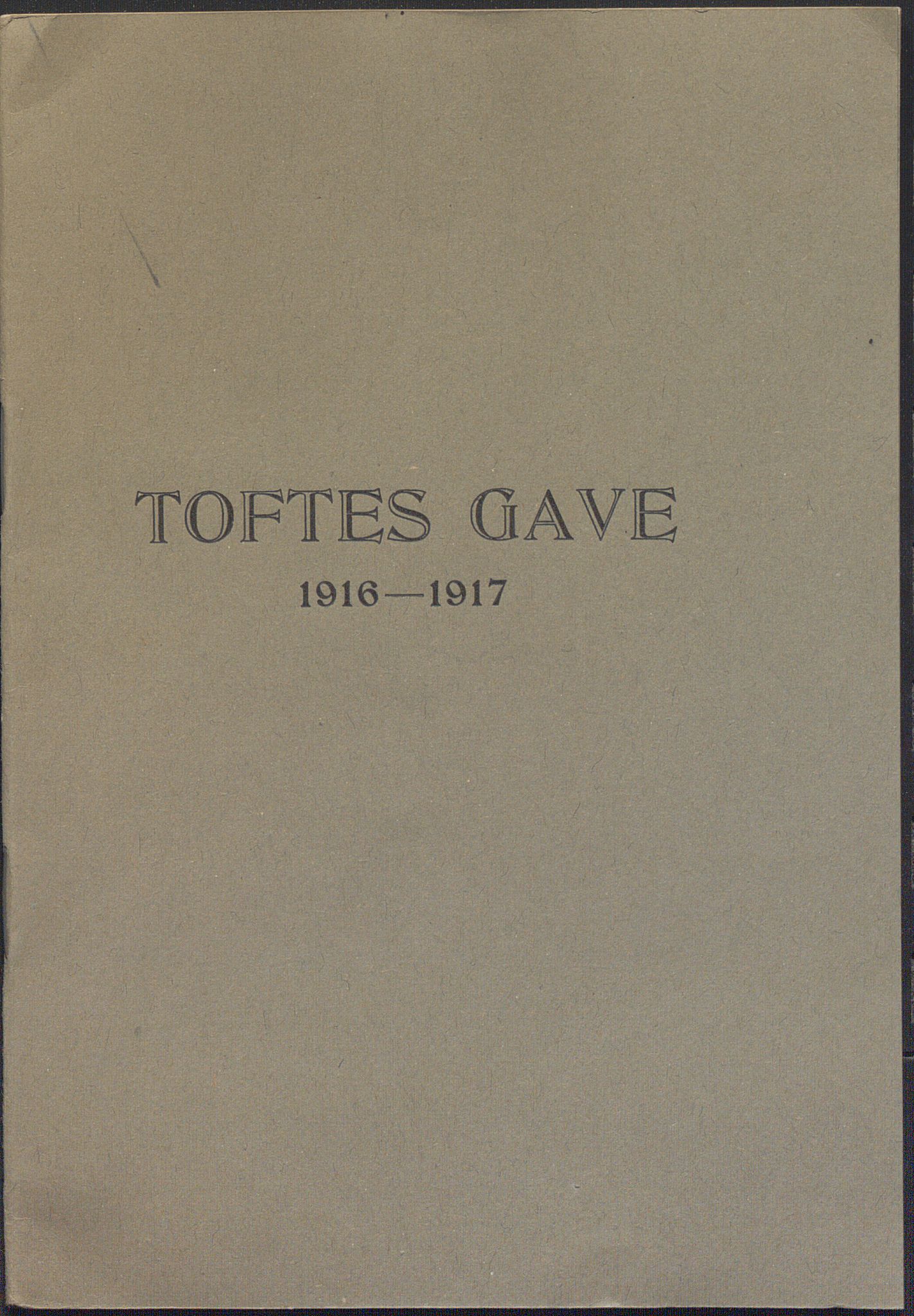 Toftes gave, OBA/A-20200/X/Xa, 1866-1948, p. 1181