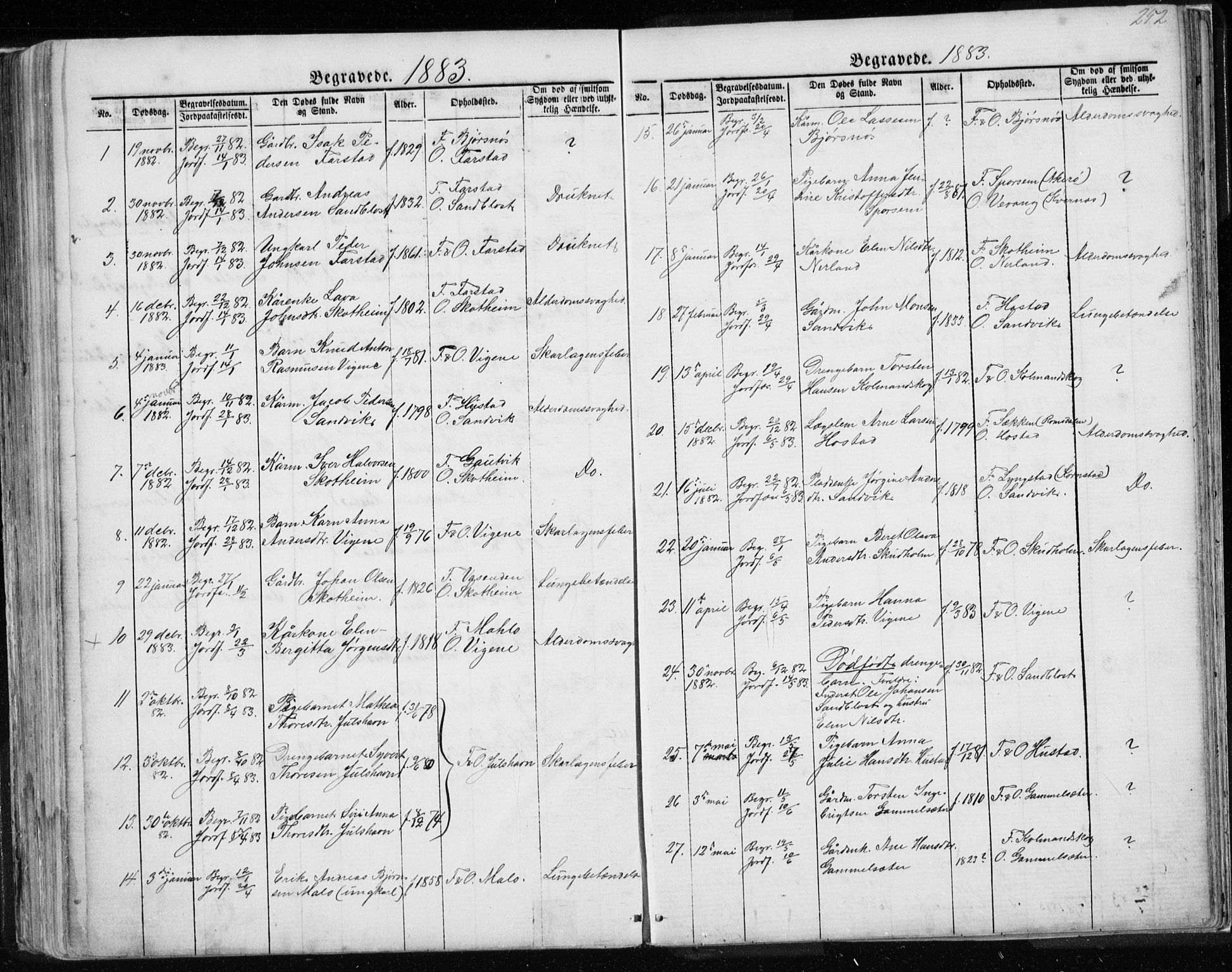 Ministerialprotokoller, klokkerbøker og fødselsregistre - Møre og Romsdal, AV/SAT-A-1454/567/L0782: Parish register (copy) no. 567C02, 1867-1886, p. 252