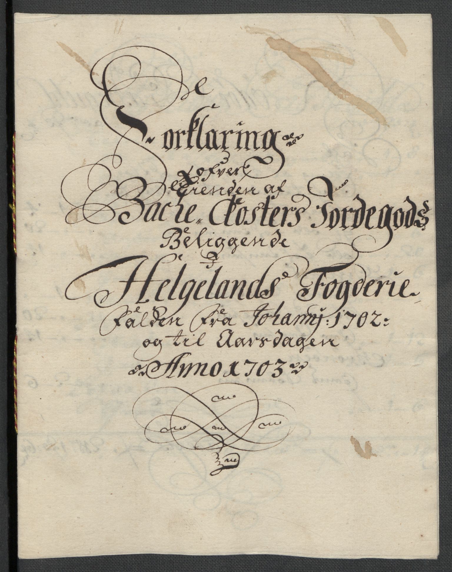 Rentekammeret inntil 1814, Reviderte regnskaper, Fogderegnskap, RA/EA-4092/R65/L4508: Fogderegnskap Helgeland, 1702-1705, p. 121