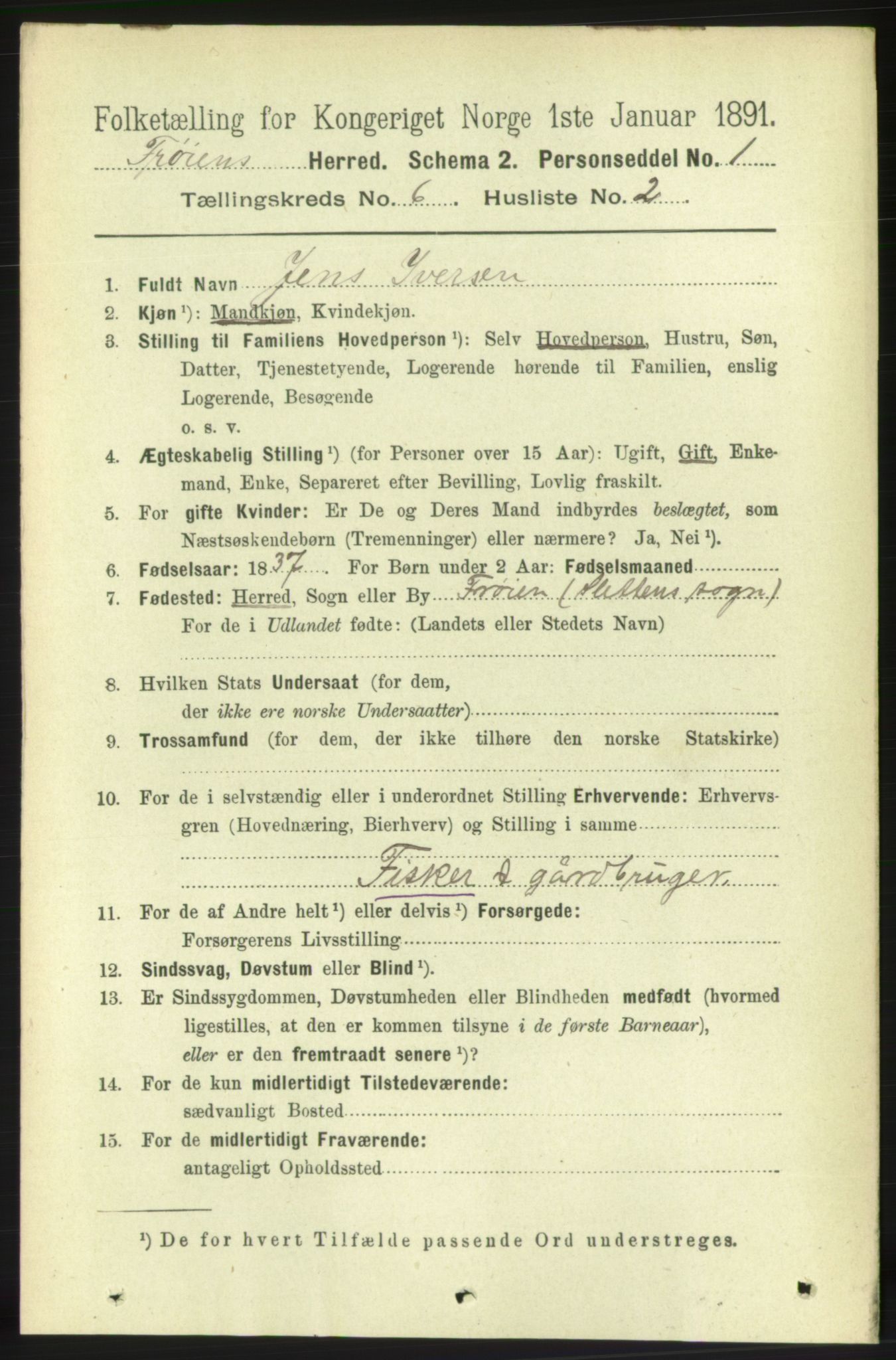 RA, 1891 census for 1619 Frøya, 1891, p. 4179