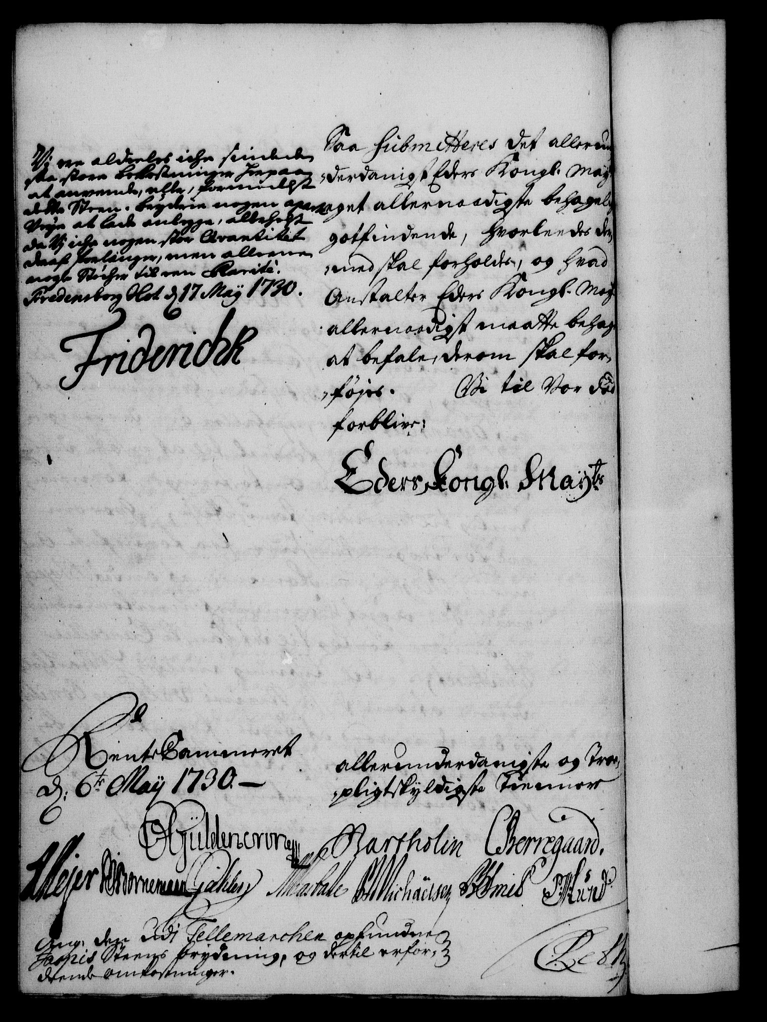 Rentekammeret, Kammerkanselliet, RA/EA-3111/G/Gf/Gfa/L0013: Norsk relasjons- og resolusjonsprotokoll (merket RK 52.13), 1730, p. 383