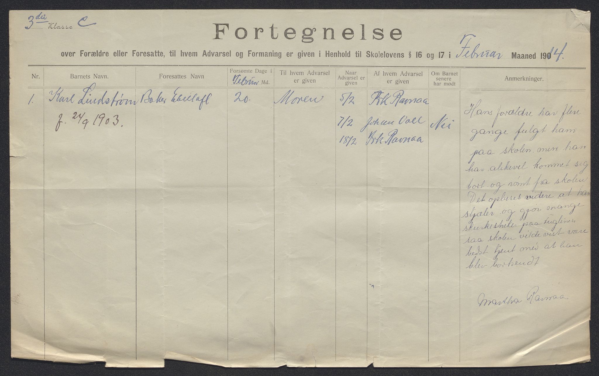 Falstad skolehjem, RA/S-1676/E/Eb/L0013: Elevmapper løpenr.. 286-307, 1914-1922, p. 255