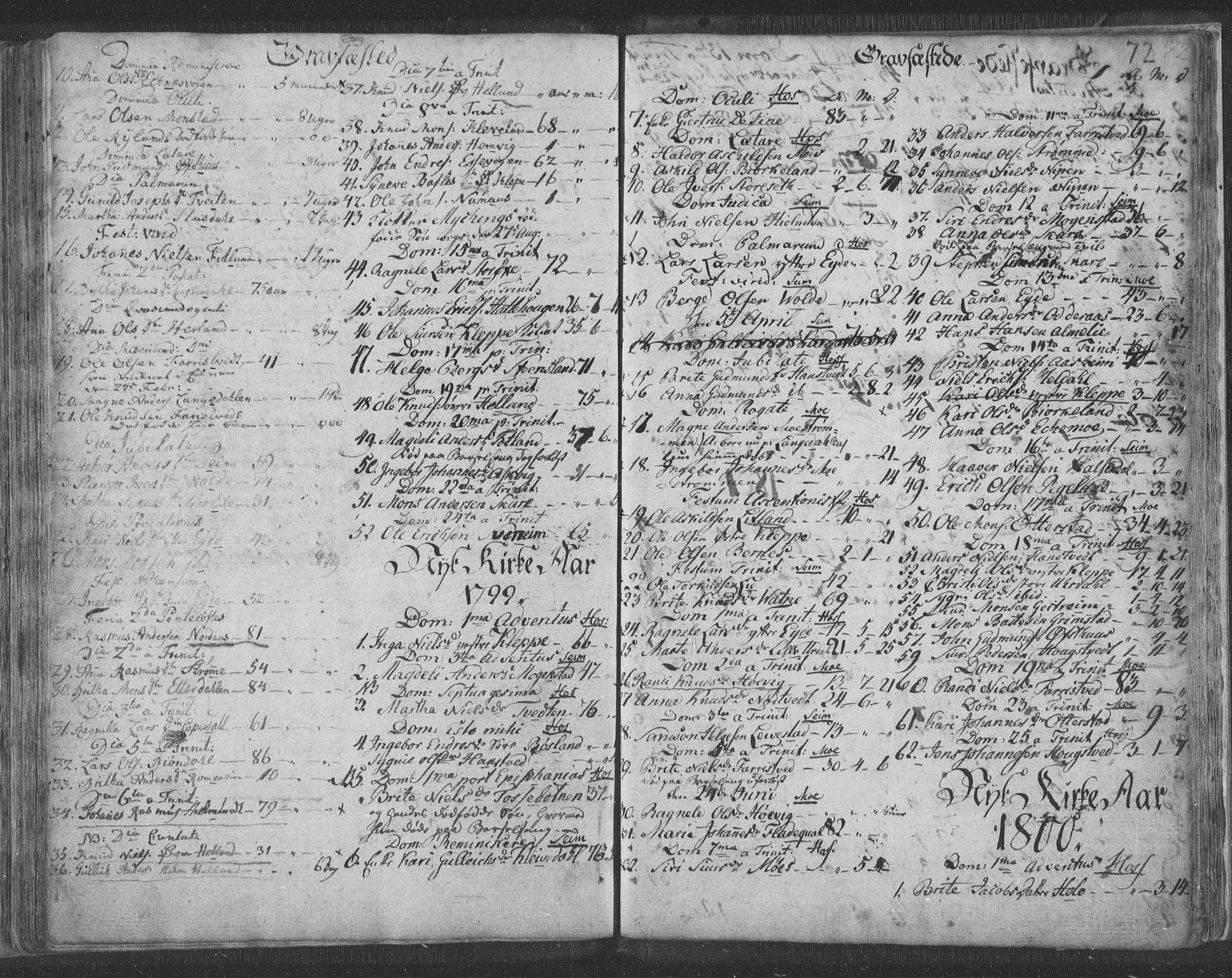 Hosanger sokneprestembete, AV/SAB-A-75801/H/Haa: Parish register (official) no. A 3, 1793-1811, p. 71b-72a