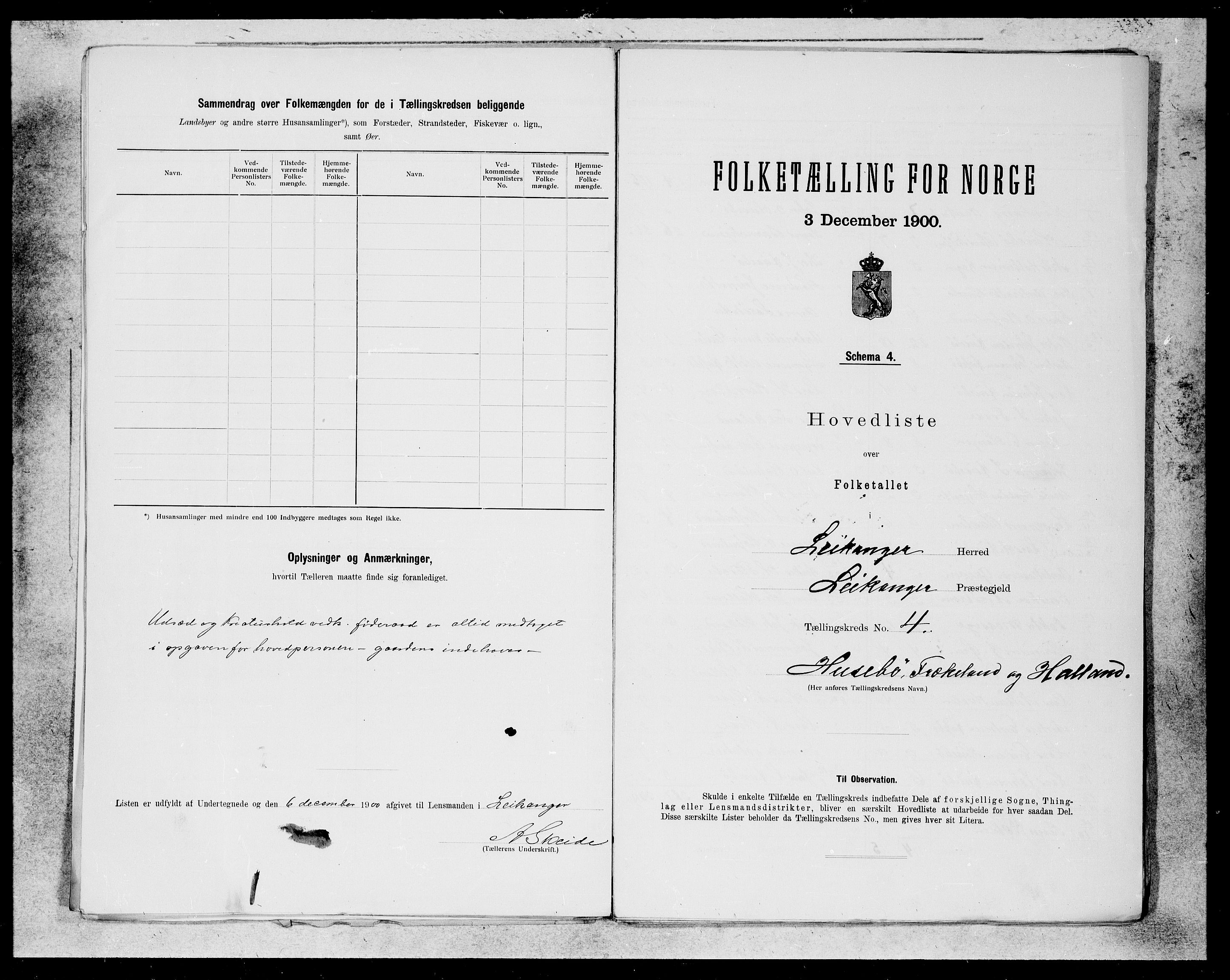 SAB, 1900 census for Leikanger, 1900, p. 7