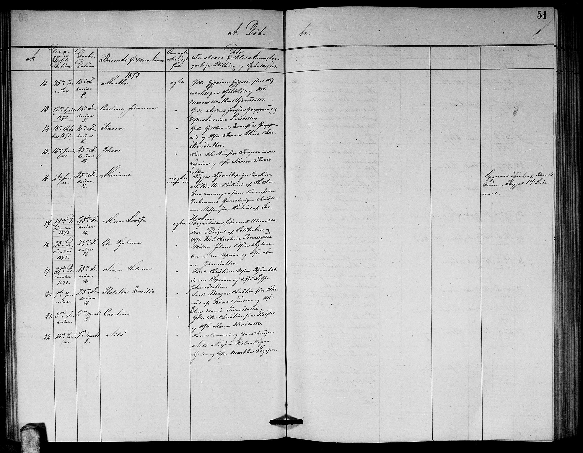 Høland prestekontor Kirkebøker, AV/SAO-A-10346a/G/Ga/L0006: Parish register (copy) no. I 6, 1869-1879, p. 51