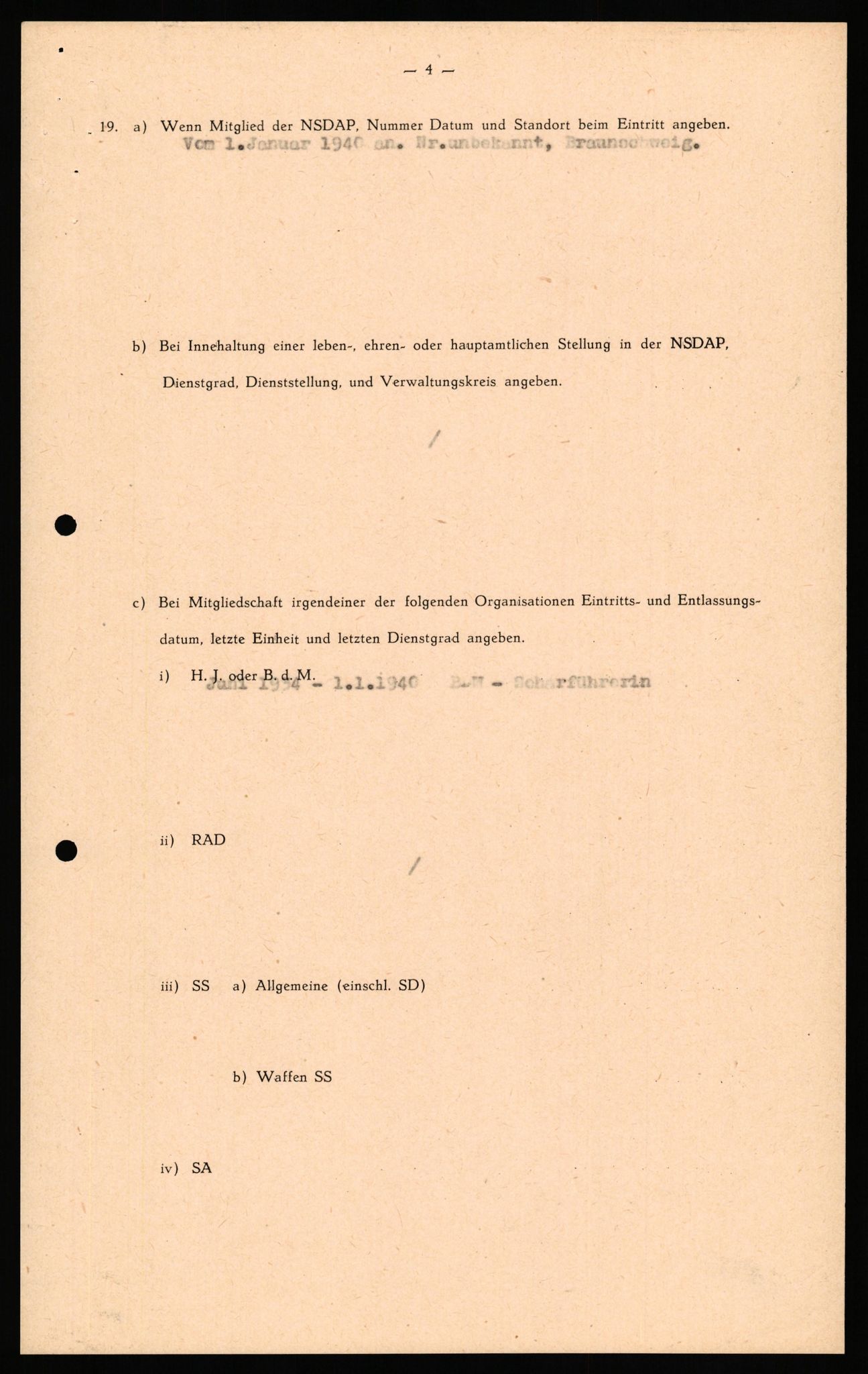 Forsvaret, Forsvarets overkommando II, RA/RAFA-3915/D/Db/L0033: CI Questionaires. Tyske okkupasjonsstyrker i Norge. Tyskere., 1945-1946, p. 491