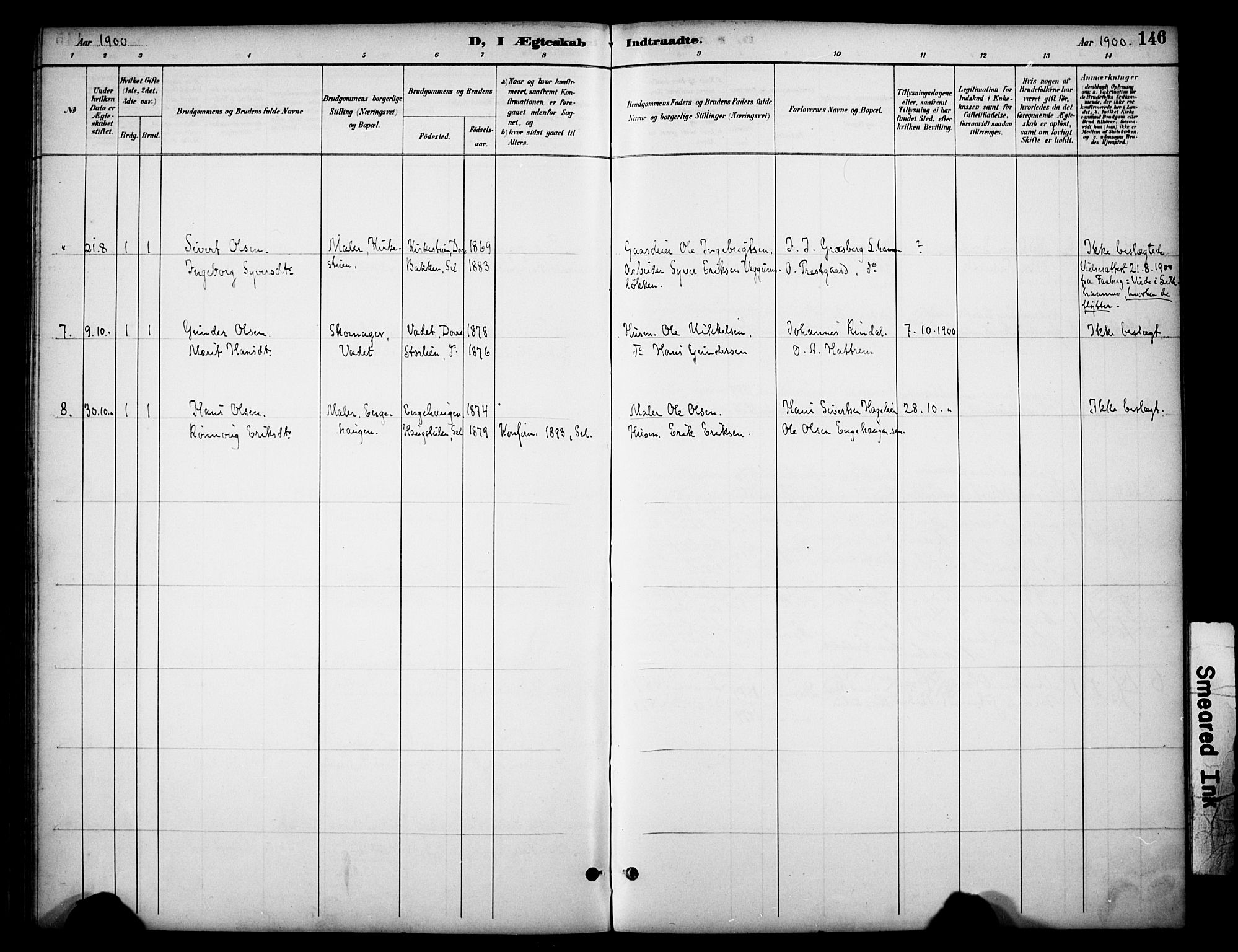 Dovre prestekontor, SAH/PREST-066/H/Ha/Haa/L0003: Parish register (official) no. 3, 1891-1901, p. 146