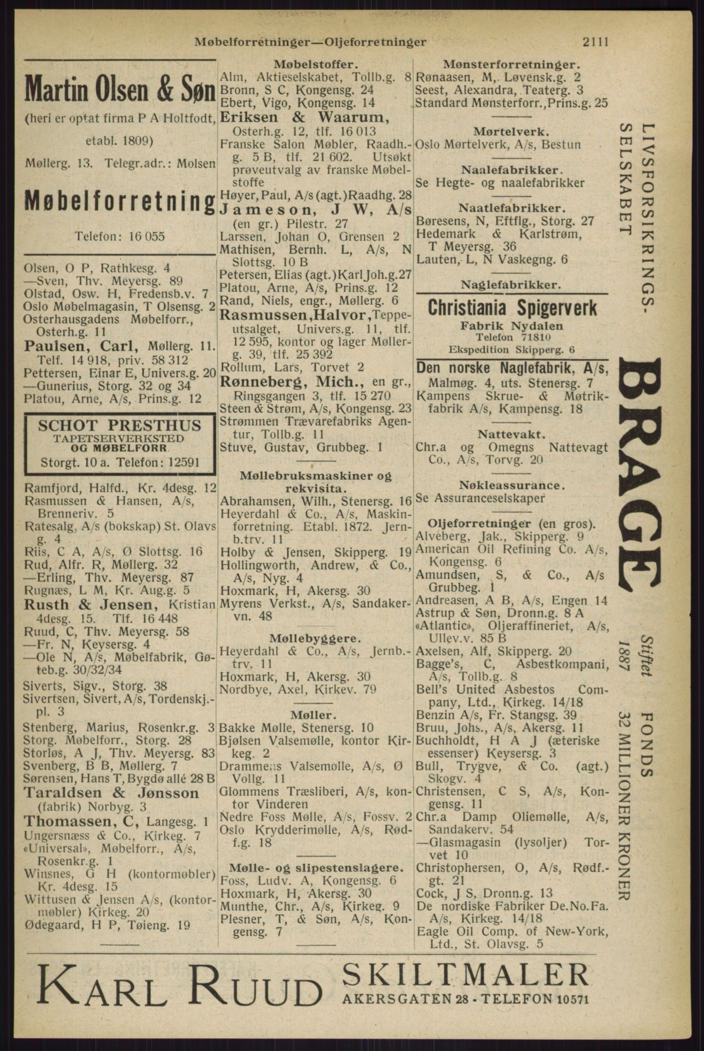 Kristiania/Oslo adressebok, PUBL/-, 1927, p. 2111