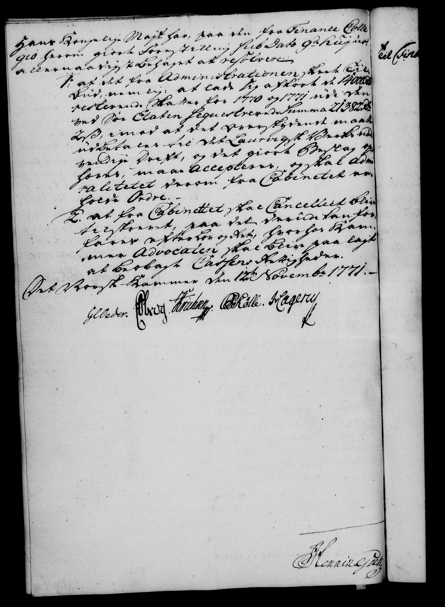 Rentekammeret, Kammerkanselliet, RA/EA-3111/G/Gf/Gfa/L0054: Norsk relasjons- og resolusjonsprotokoll (merket RK 52.54), 1771-1772, p. 176