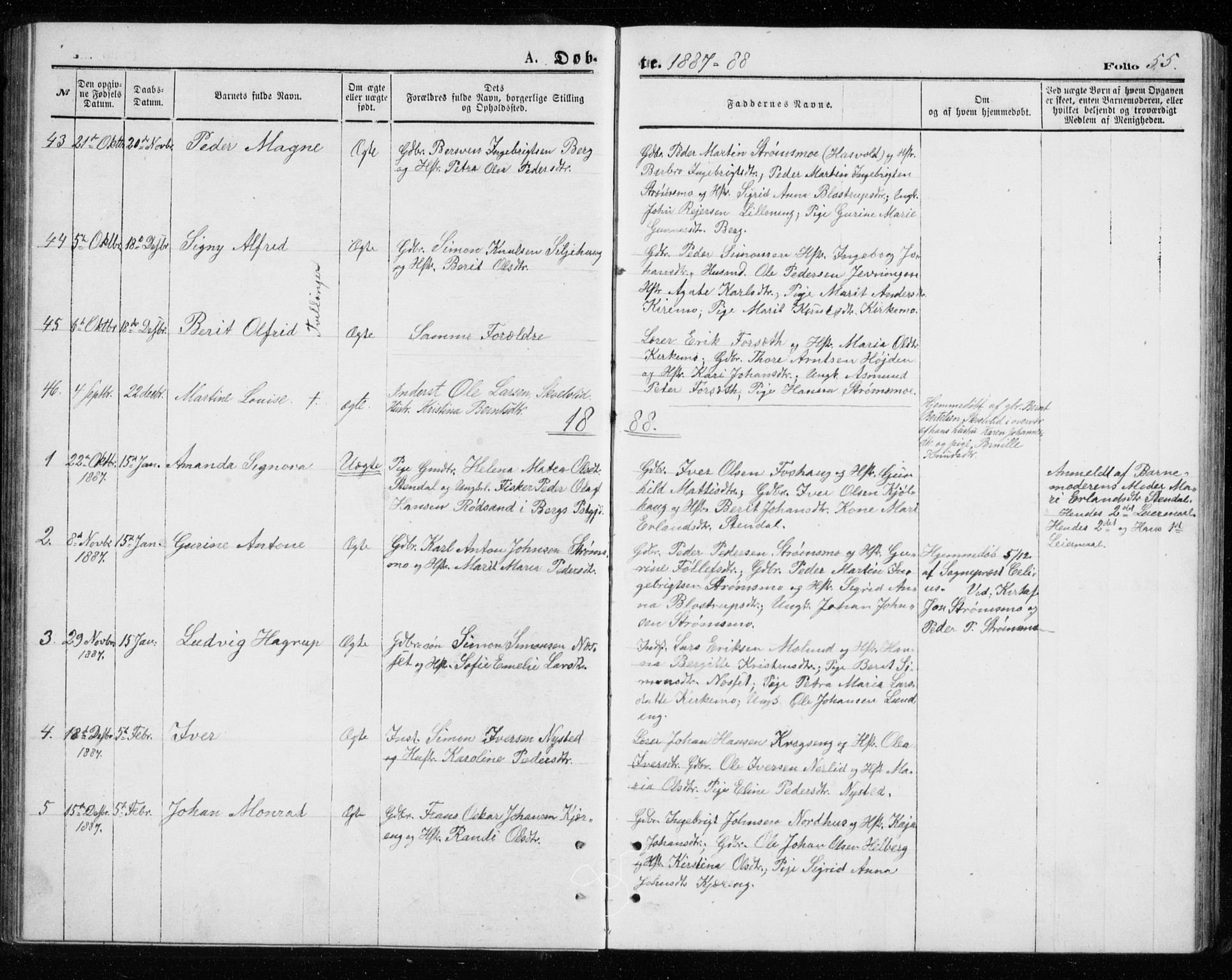 Målselv sokneprestembete, AV/SATØ-S-1311/G/Ga/Gab/L0007klokker: Parish register (copy) no. 7, 1876-1895, p. 55