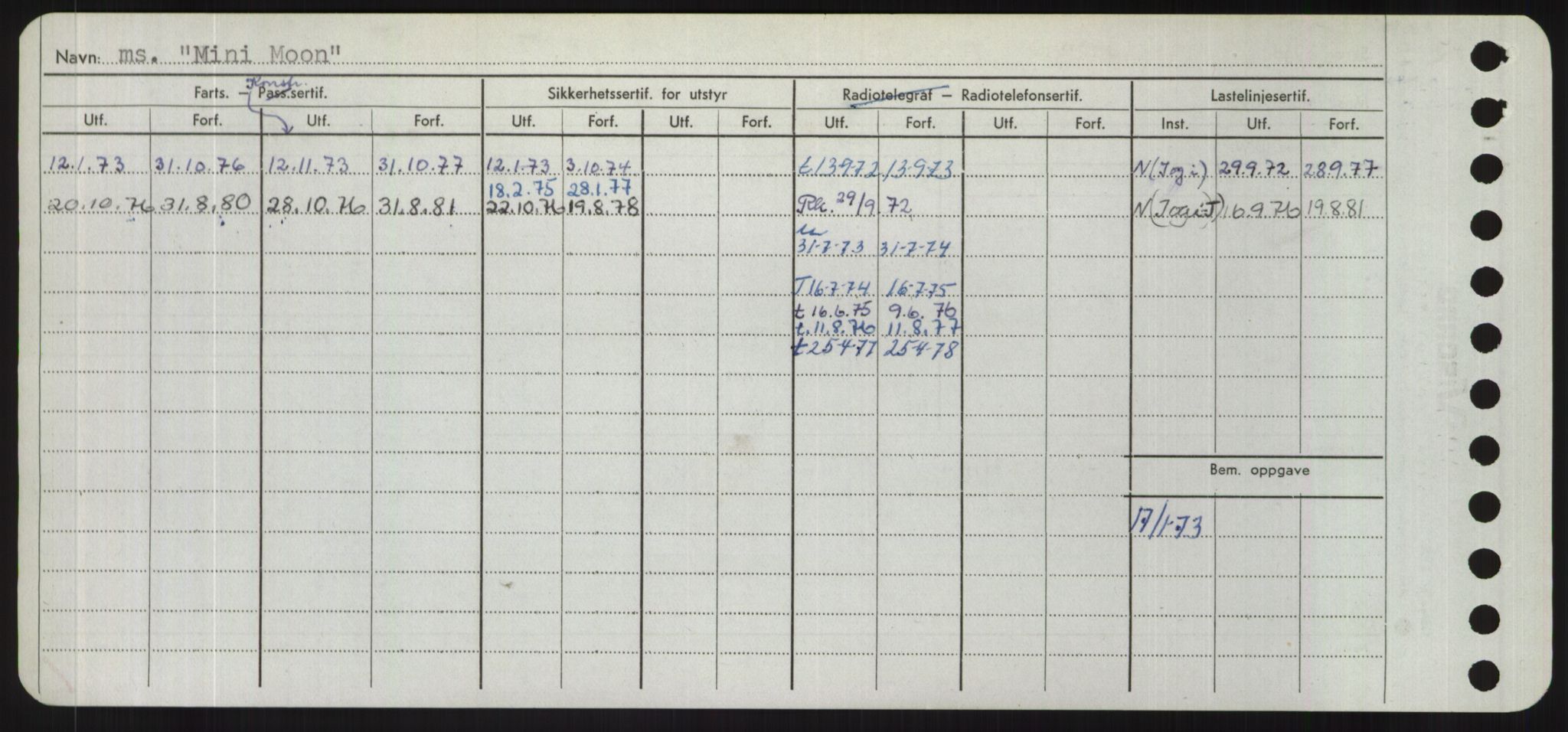 Sjøfartsdirektoratet med forløpere, Skipsmålingen, RA/S-1627/H/Hd/L0025: Fartøy, Min-Mås, p. 14