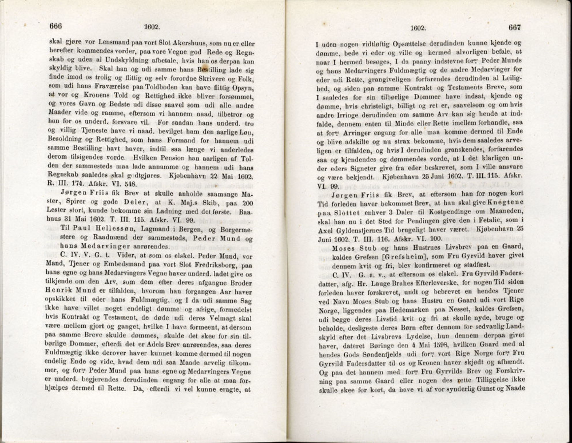 Publikasjoner utgitt av Det Norske Historiske Kildeskriftfond, PUBL/-/-/-: Norske Rigs-Registranter, bind 3, 1588-1602, p. 666-667