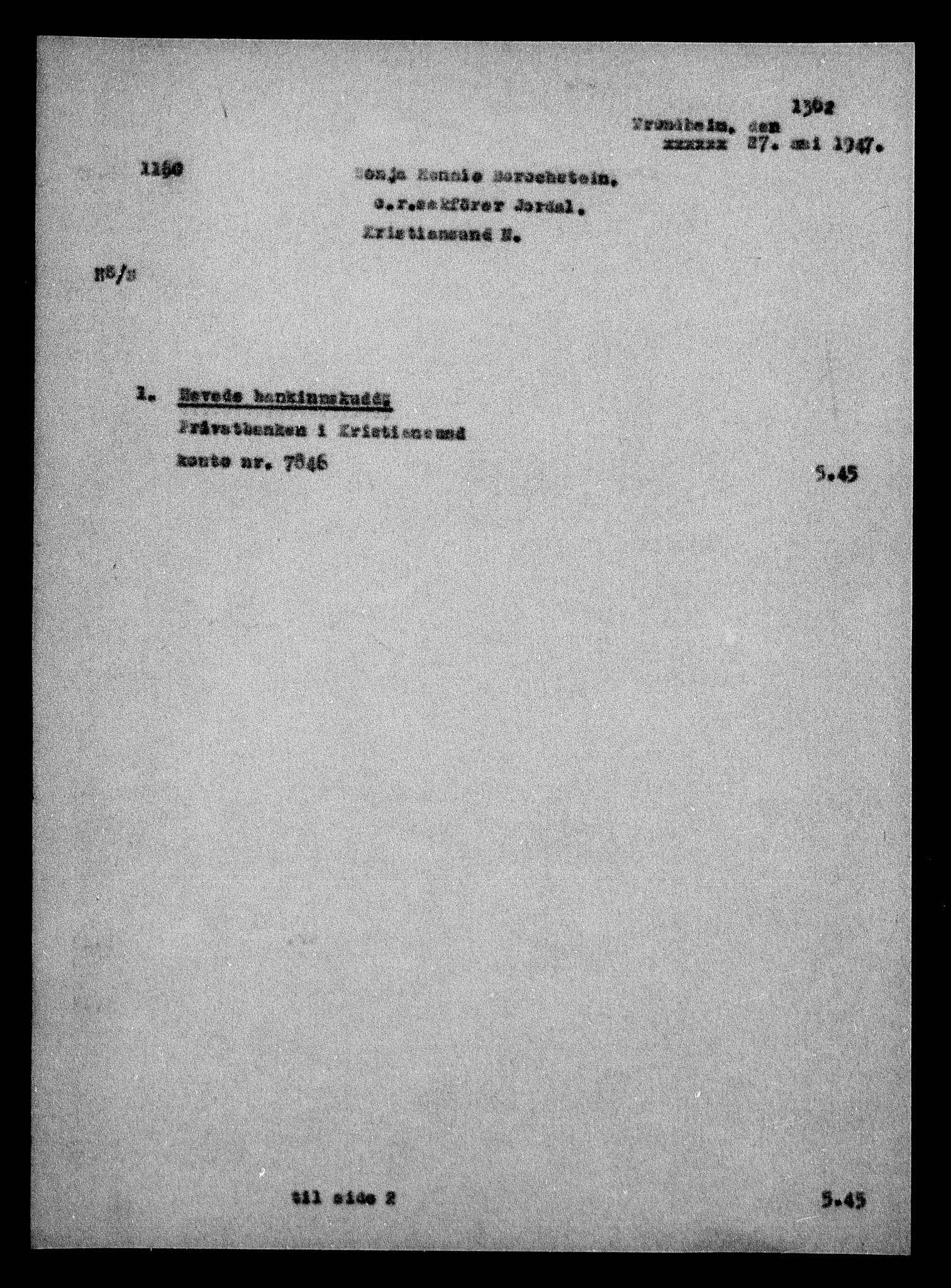 Justisdepartementet, Tilbakeføringskontoret for inndratte formuer, AV/RA-S-1564/H/Hc/Hcb/L0910: --, 1945-1947, p. 443