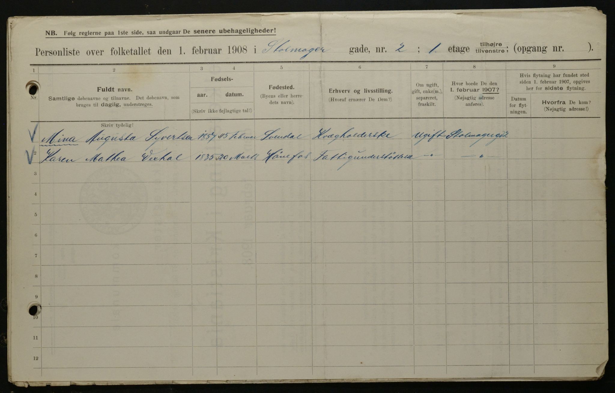 OBA, Municipal Census 1908 for Kristiania, 1908, p. 92180