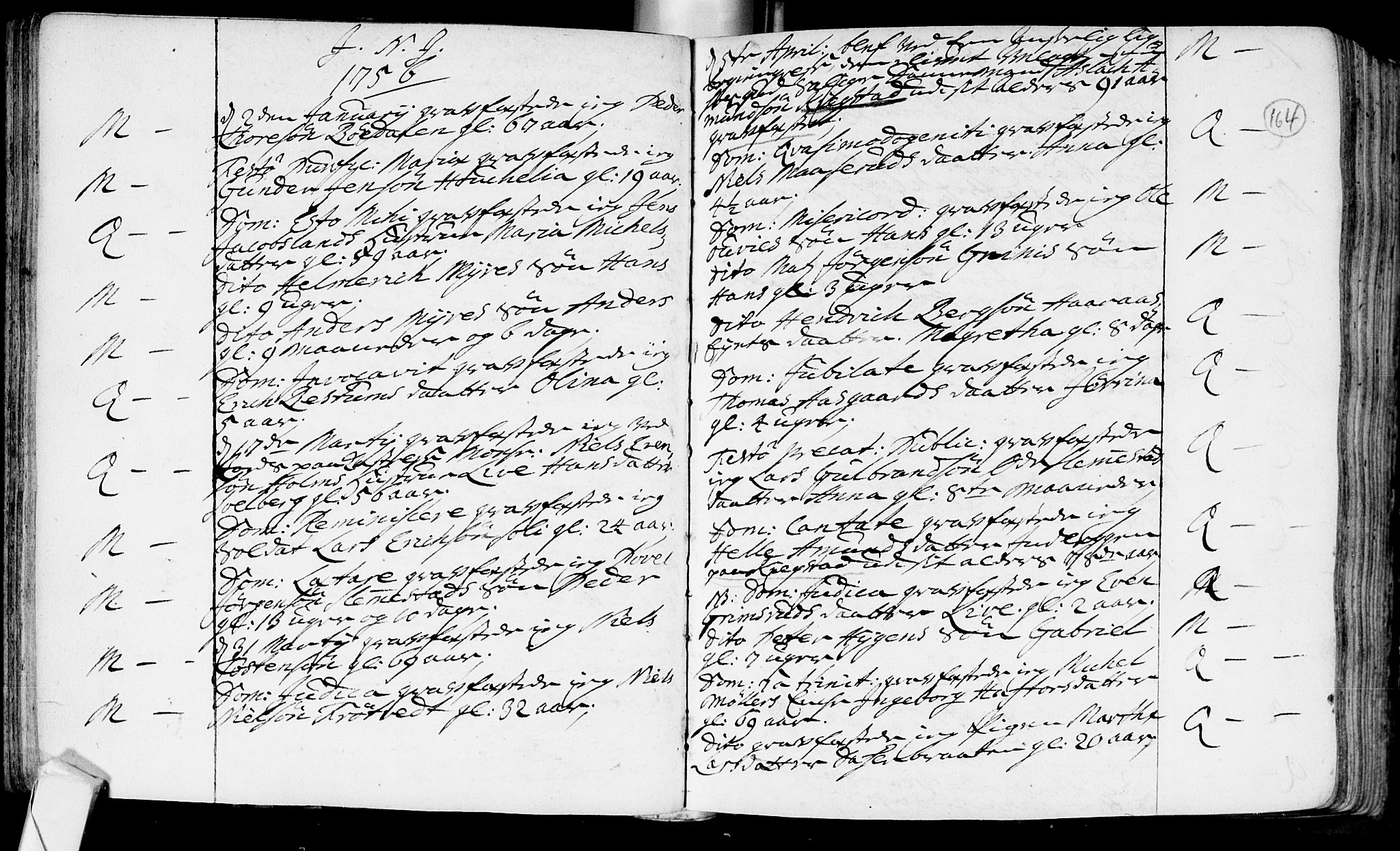 Røyken kirkebøker, SAKO/A-241/F/Fa/L0002: Parish register (official) no. 2, 1731-1782, p. 164