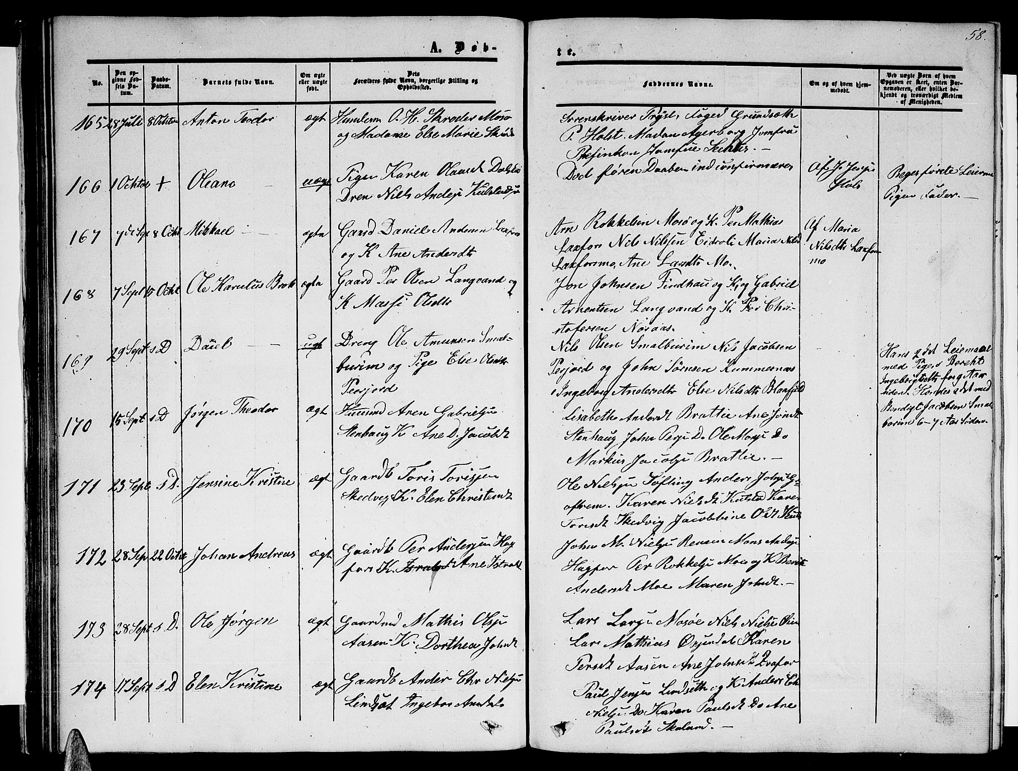 Ministerialprotokoller, klokkerbøker og fødselsregistre - Nordland, SAT/A-1459/820/L0301: Parish register (copy) no. 820C03, 1851-1858, p. 58