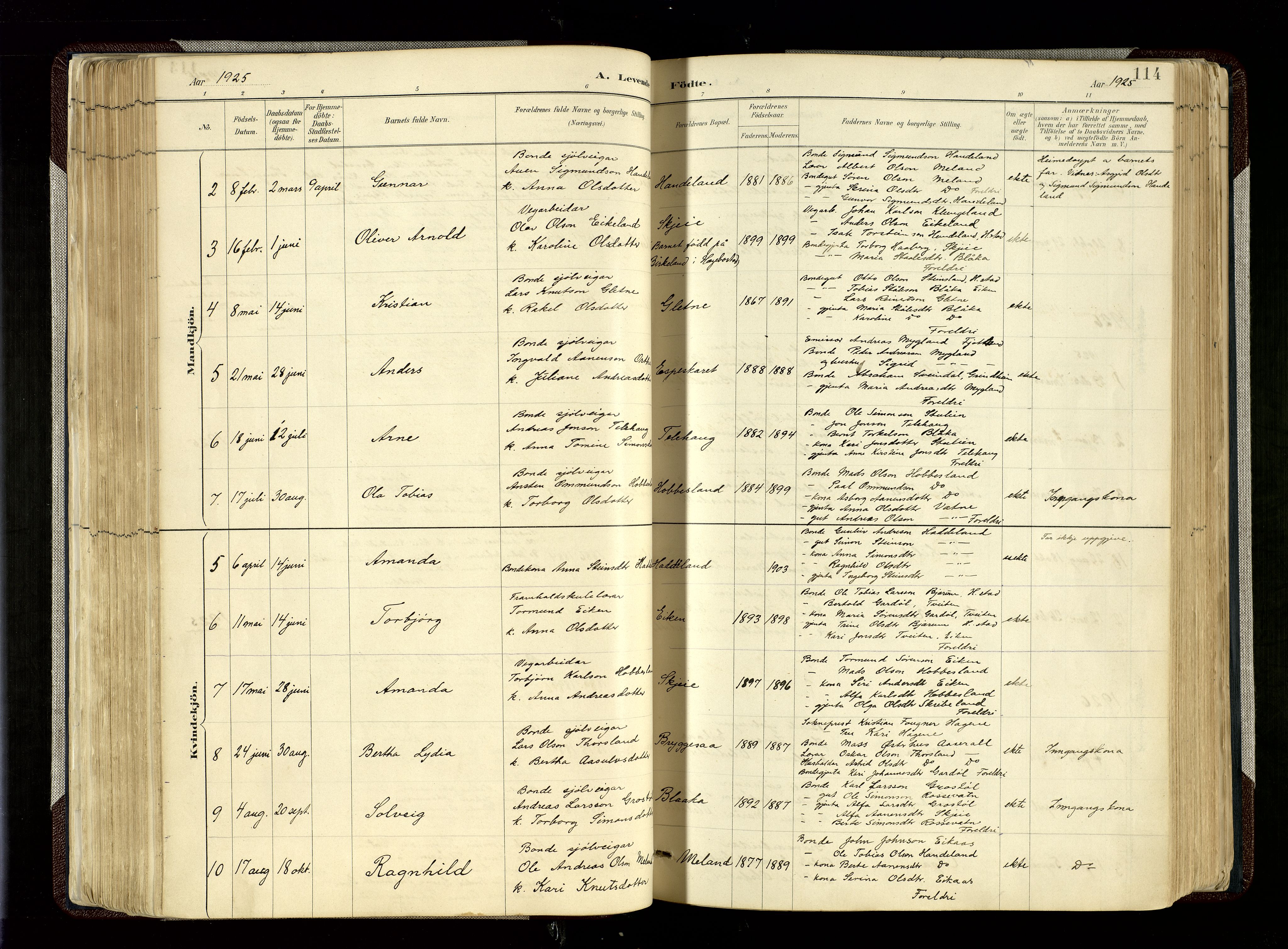 Hægebostad sokneprestkontor, SAK/1111-0024/F/Fa/Fab/L0004: Parish register (official) no. A 4, 1887-1929, p. 114