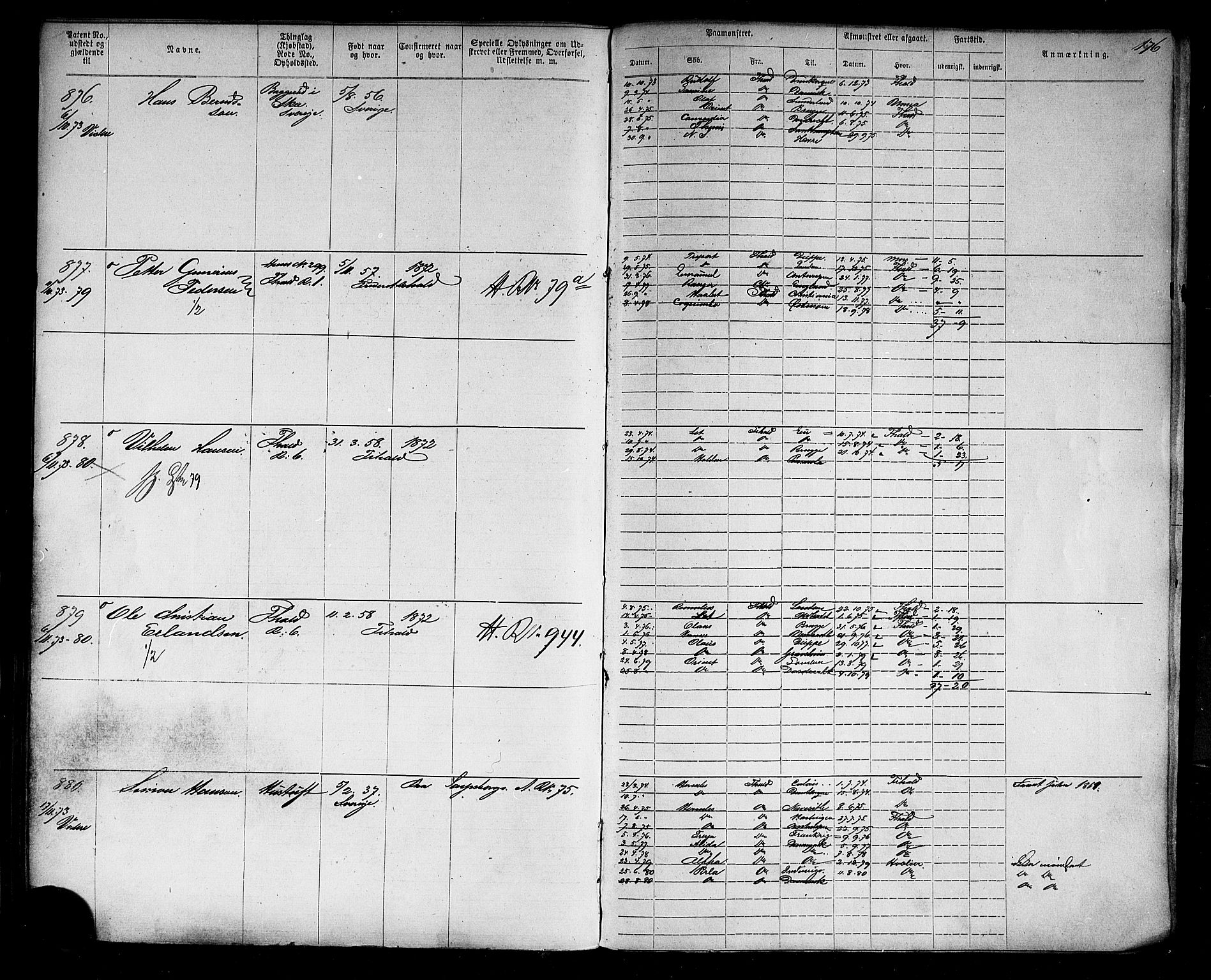 Halden mønstringskontor, AV/SAO-A-10569a/F/Fc/Fca/L0004: Annotasjonsrulle, 1868-1875, p. 180