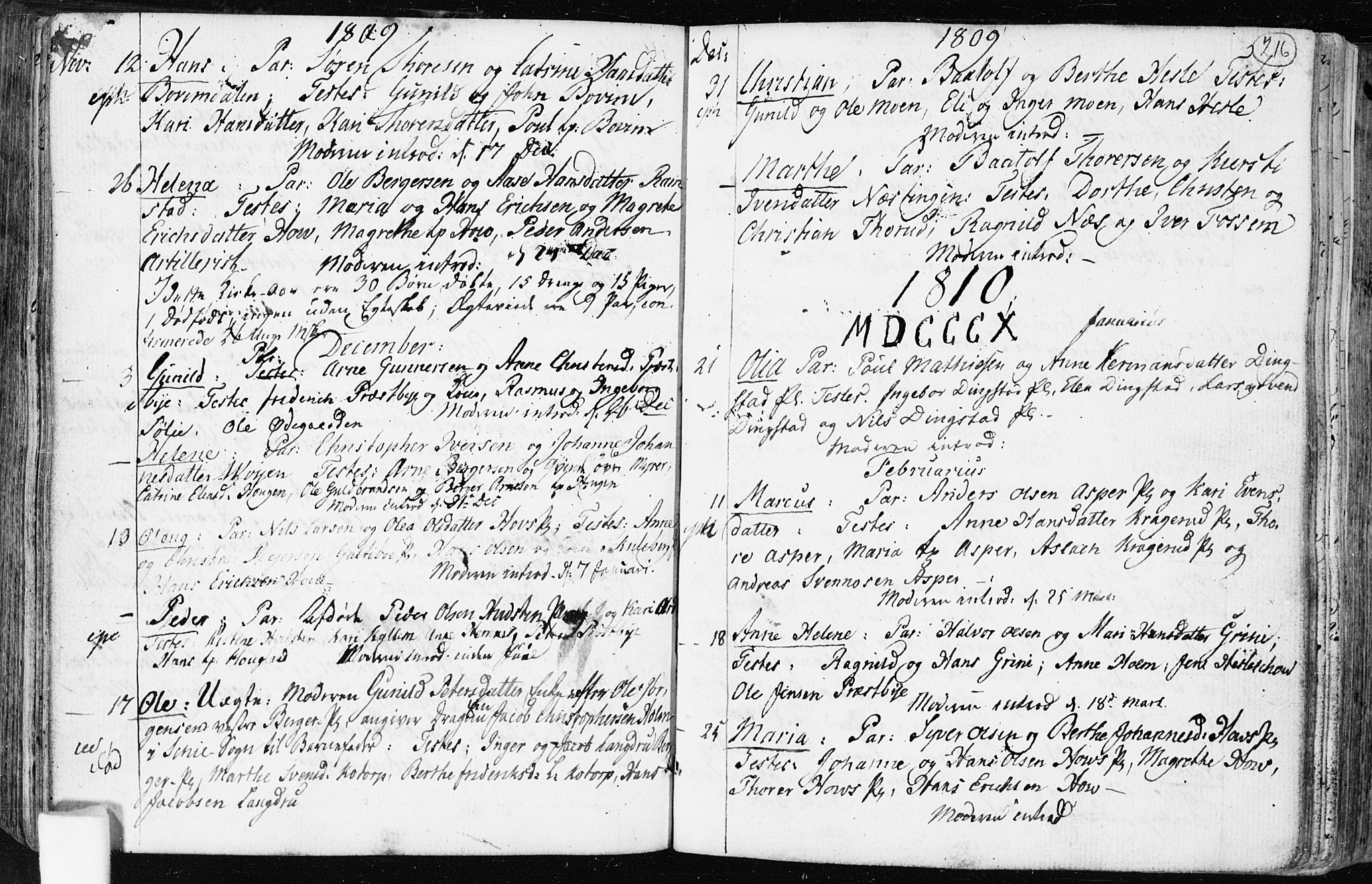 Spydeberg prestekontor Kirkebøker, SAO/A-10924/F/Fa/L0003: Parish register (official) no. I 3, 1778-1814, p. 216