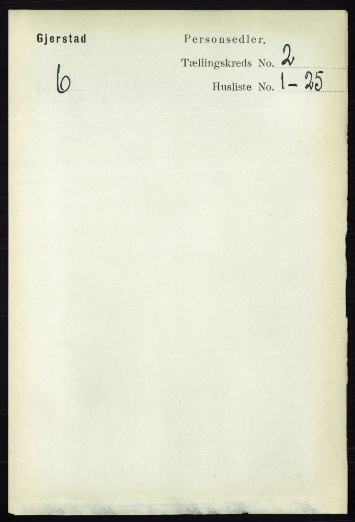 RA, 1891 census for 0911 Gjerstad, 1891, p. 652