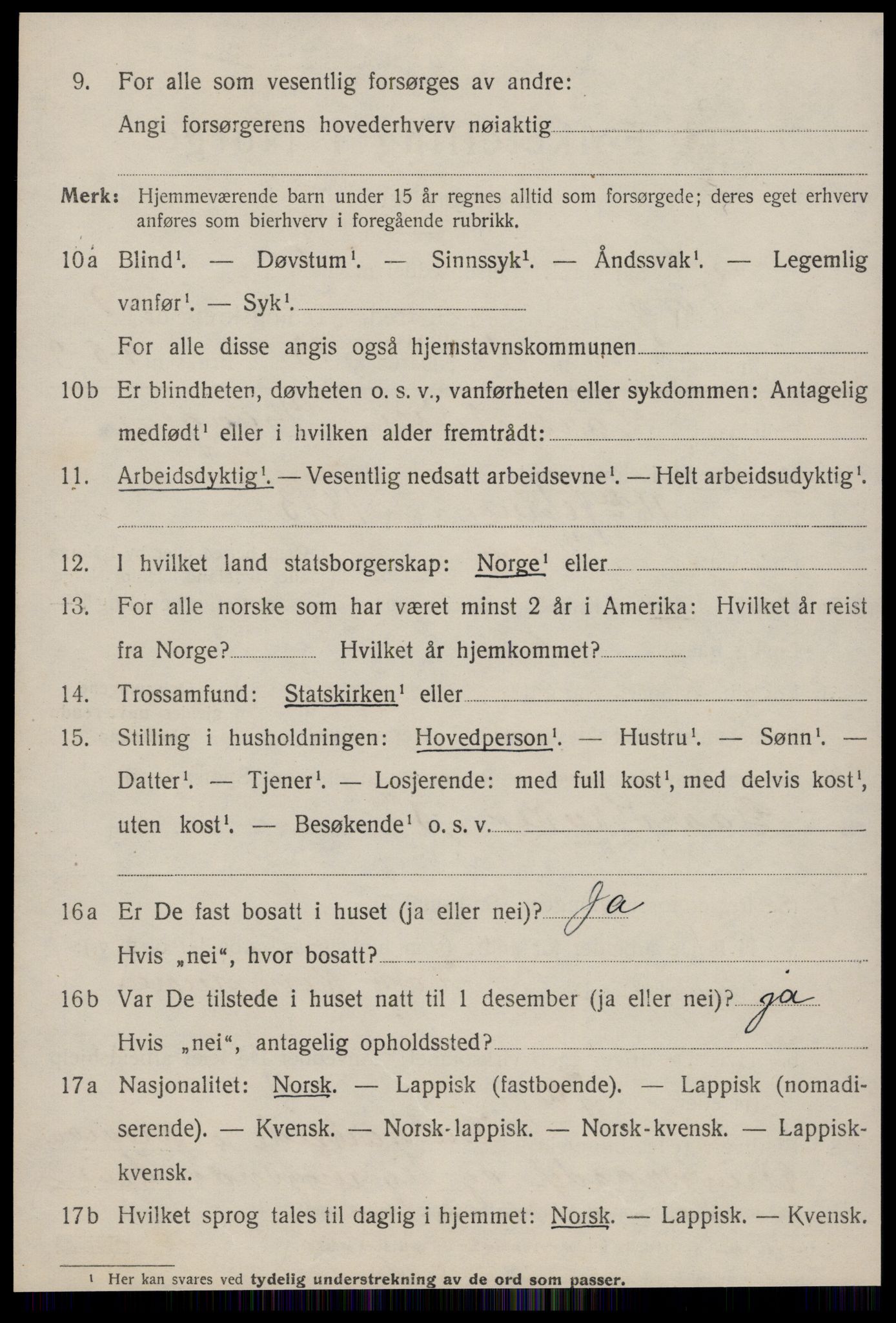 SAT, 1920 census for Horg, 1920, p. 5351