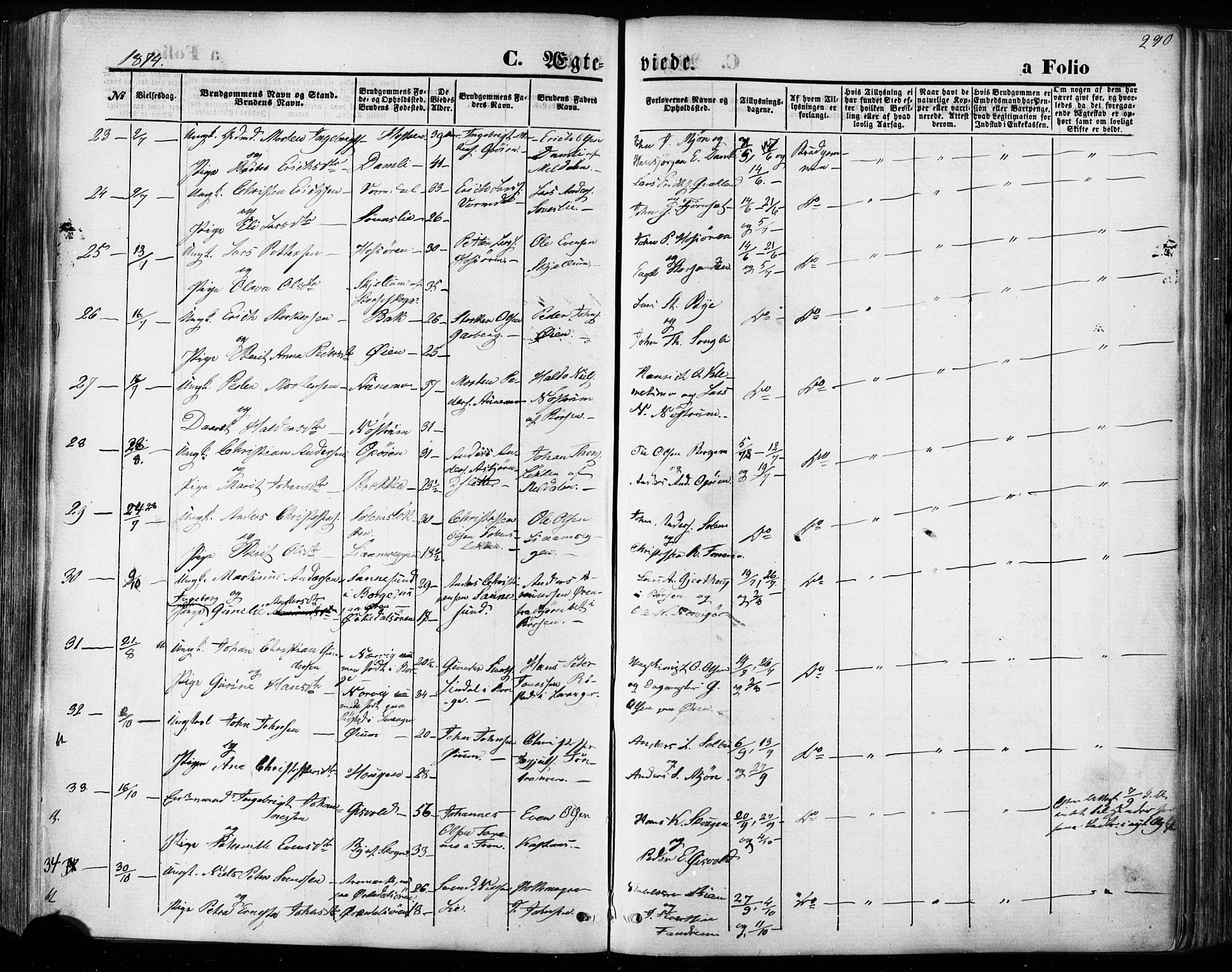 Ministerialprotokoller, klokkerbøker og fødselsregistre - Sør-Trøndelag, AV/SAT-A-1456/668/L0807: Parish register (official) no. 668A07, 1870-1880, p. 290