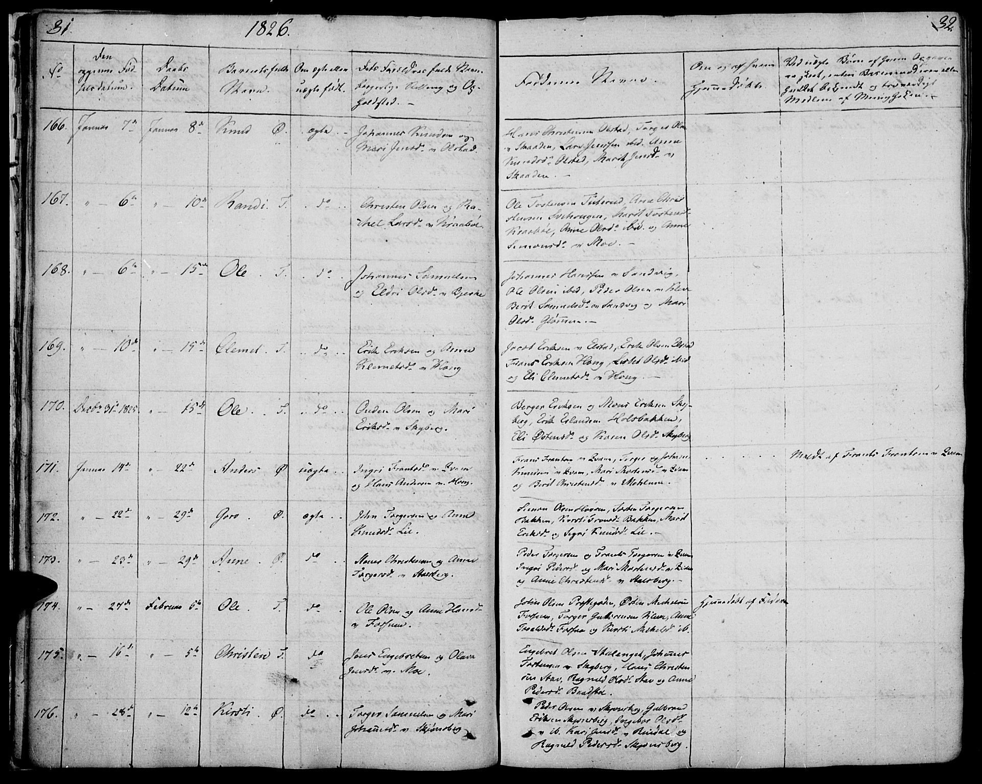 Øyer prestekontor, SAH/PREST-084/H/Ha/Haa/L0004: Parish register (official) no. 4, 1824-1841, p. 31-32