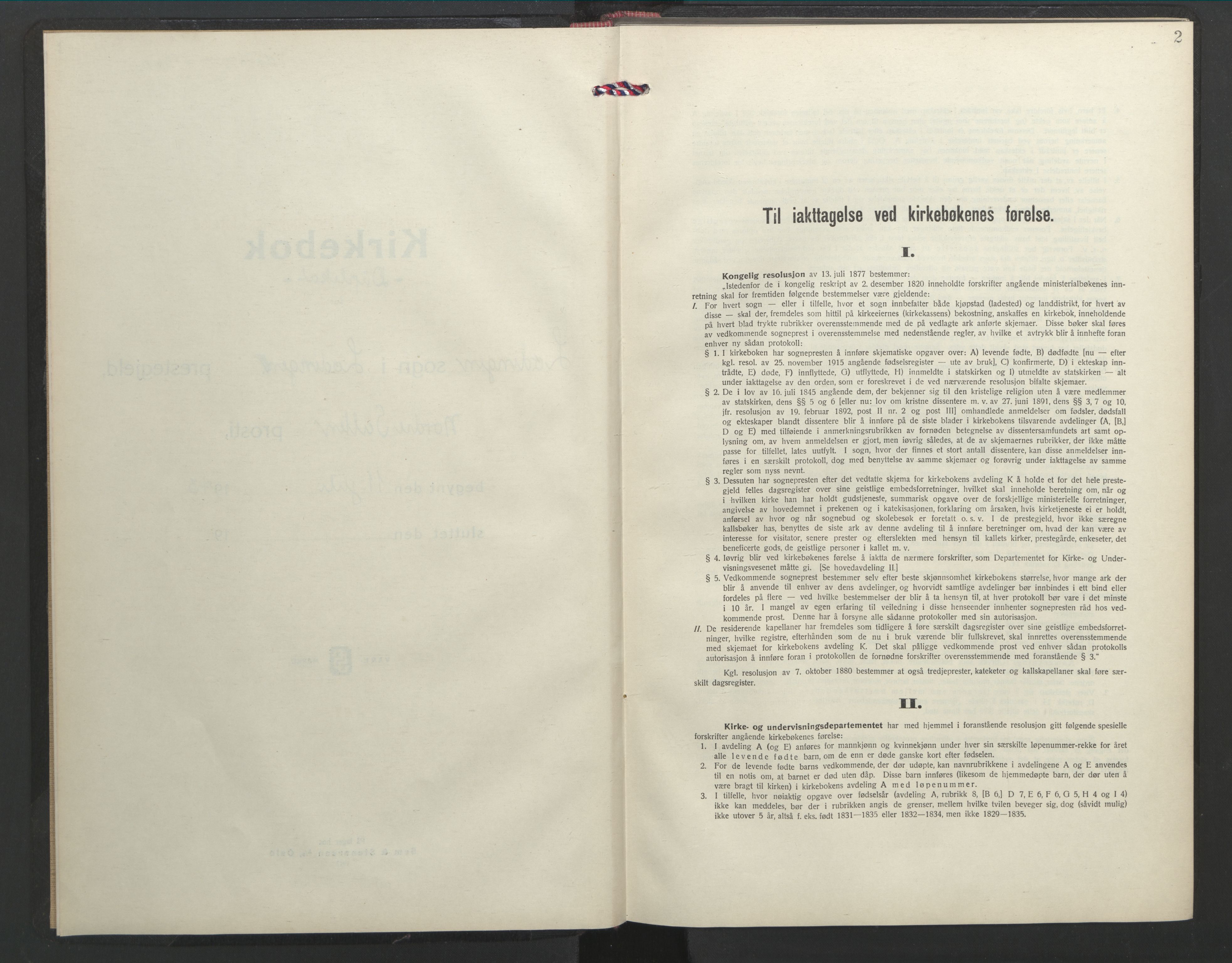 Ministerialprotokoller, klokkerbøker og fødselsregistre - Nordland, SAT/A-1459/872/L1052: Parish register (copy) no. 872C08, 1943-1947, p. 2