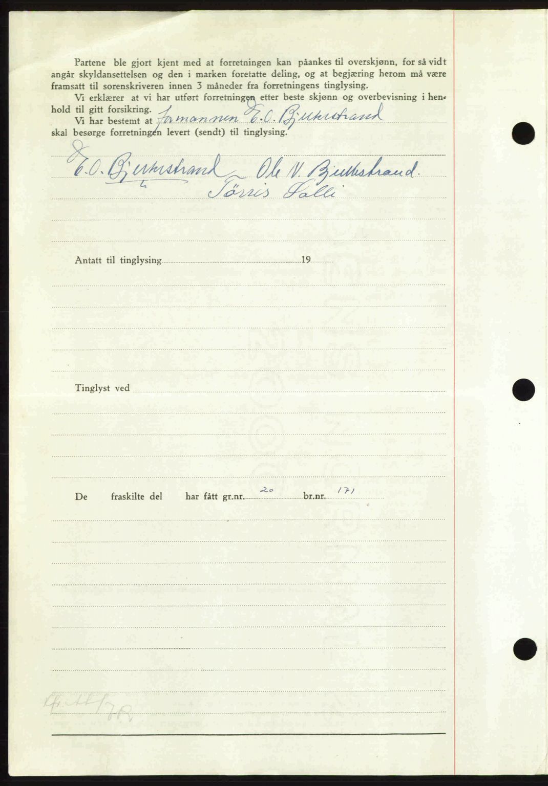 Nordmøre sorenskriveri, AV/SAT-A-4132/1/2/2Ca: Mortgage book no. A112, 1949-1949, Diary no: : 2036/1949