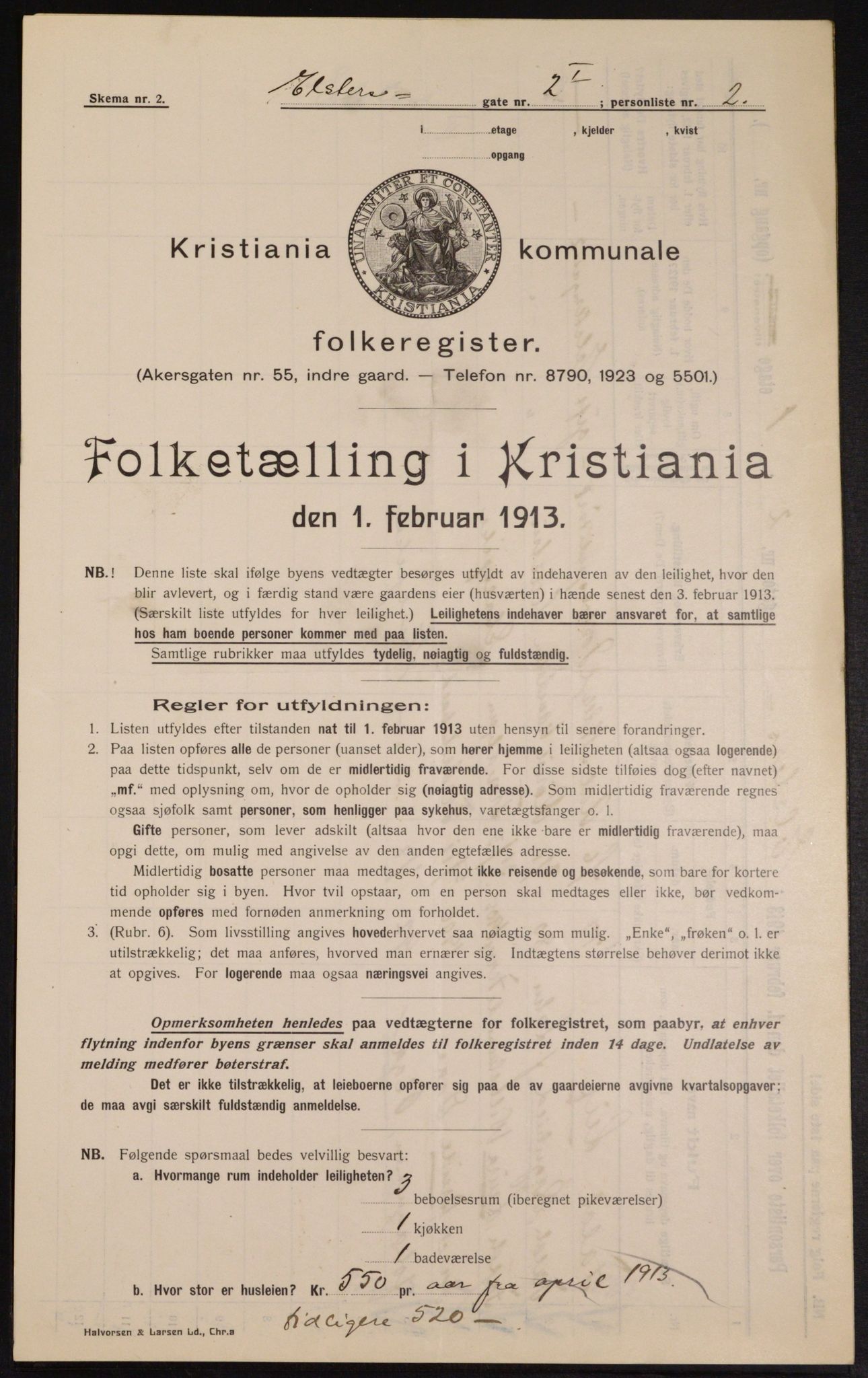 OBA, Municipal Census 1913 for Kristiania, 1913, p. 20963