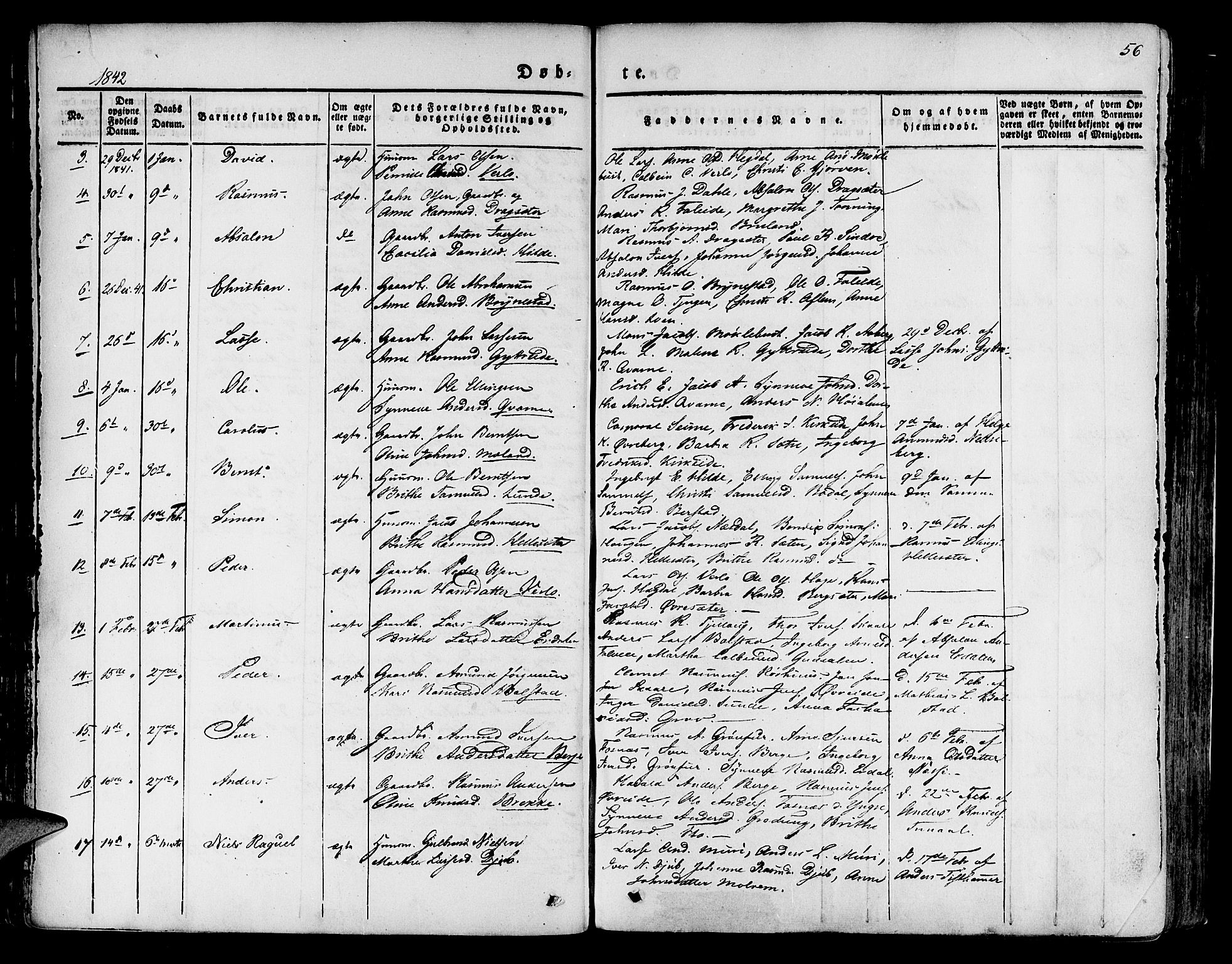Innvik sokneprestembete, SAB/A-80501: Parish register (official) no. A 4I, 1831-1846, p. 56