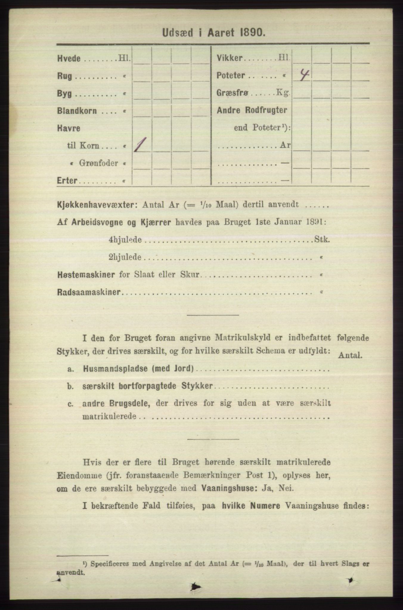 RA, 1891 census for 1246 Fjell, 1891, p. 4362