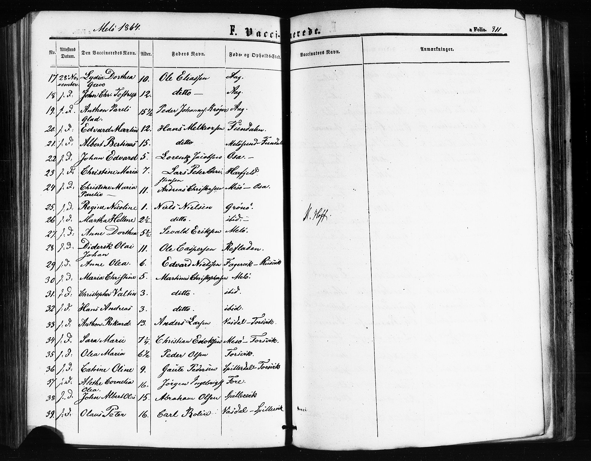 Ministerialprotokoller, klokkerbøker og fødselsregistre - Nordland, SAT/A-1459/841/L0607: Parish register (official) no. 841A11 /2, 1863-1877, p. 311