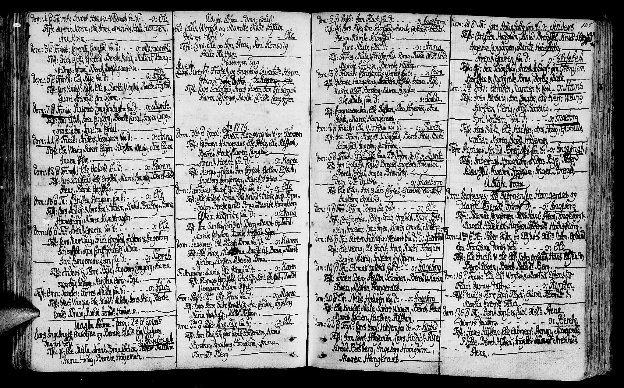 Ministerialprotokoller, klokkerbøker og fødselsregistre - Sør-Trøndelag, SAT/A-1456/612/L0370: Parish register (official) no. 612A04, 1754-1802, p. 105
