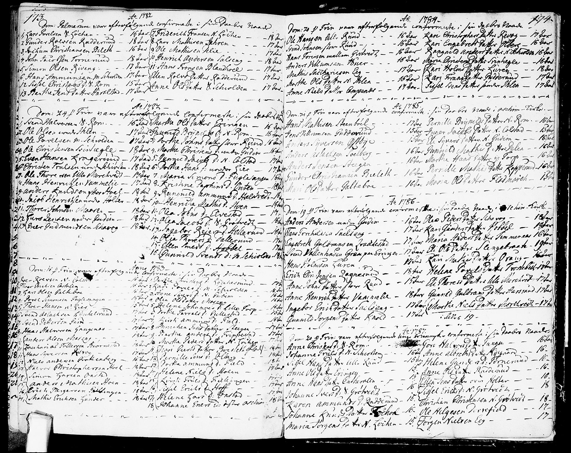 Askim prestekontor Kirkebøker, SAO/A-10900/F/Fa/L0002: Parish register (official) no. 2, 1758-1789, p. 173-174