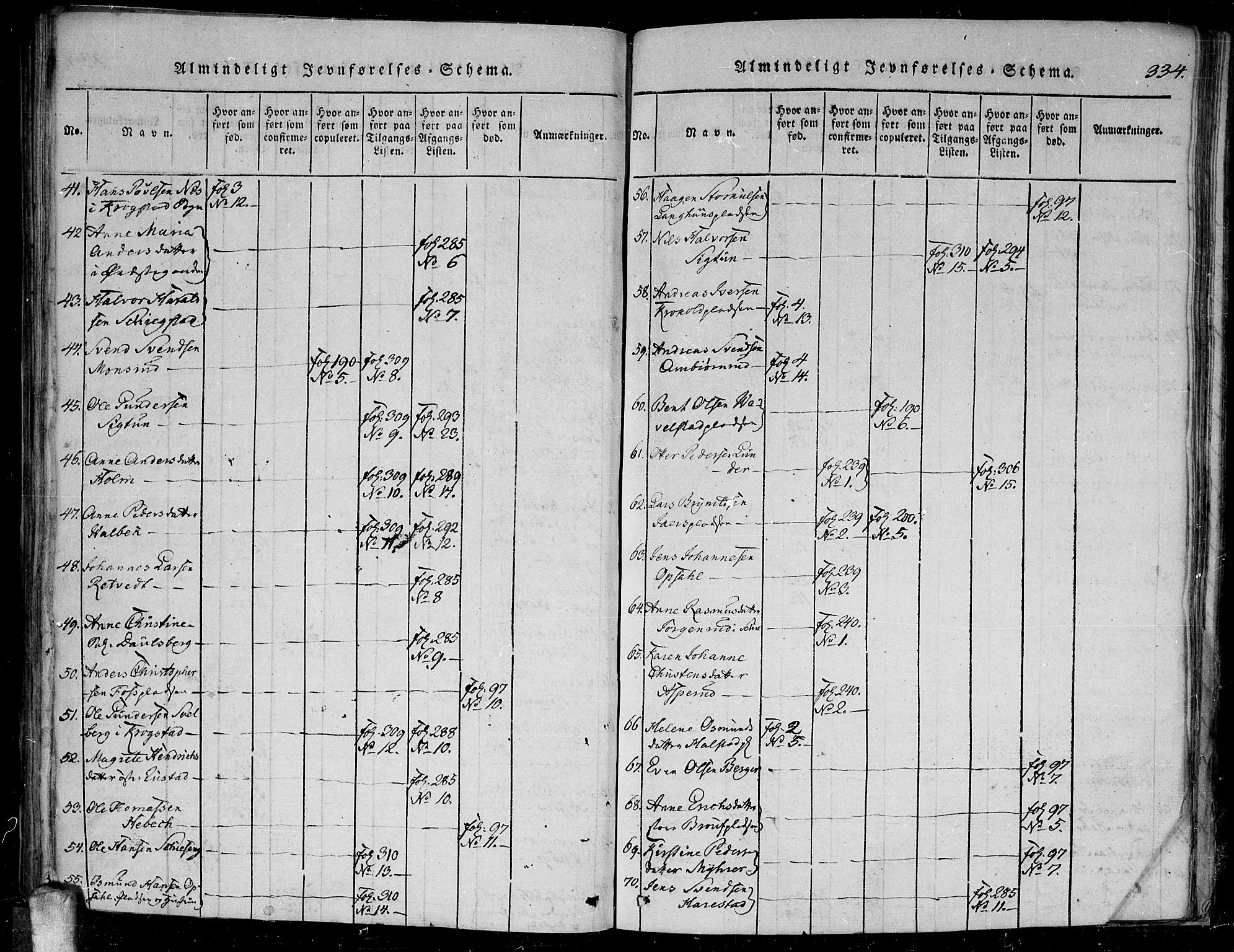 Kråkstad prestekontor Kirkebøker, AV/SAO-A-10125a/F/Fa/L0003: Parish register (official) no. I 3, 1813-1824, p. 334