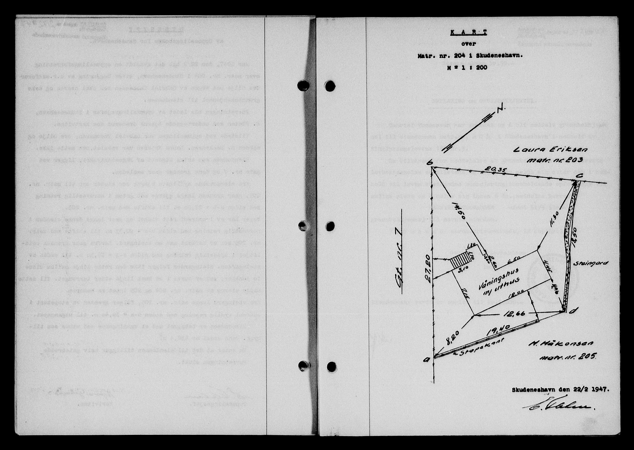 Karmsund sorenskriveri, SAST/A-100311/01/II/IIB/L0090: Mortgage book no. 70A, 1947-1947, Diary no: : 2172/1947