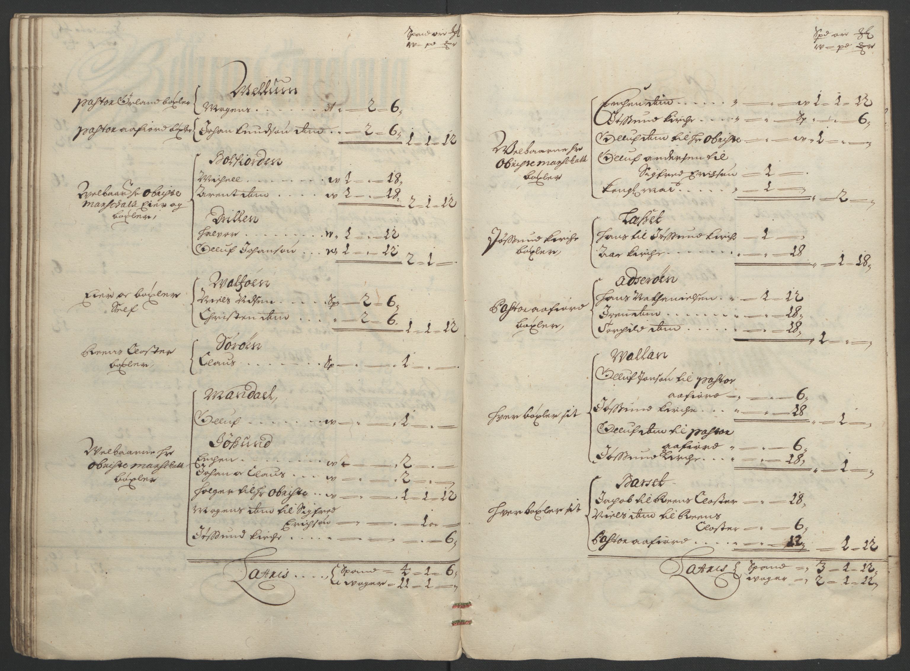 Rentekammeret inntil 1814, Reviderte regnskaper, Fogderegnskap, AV/RA-EA-4092/R57/L3851: Fogderegnskap Fosen, 1695-1696, p. 63