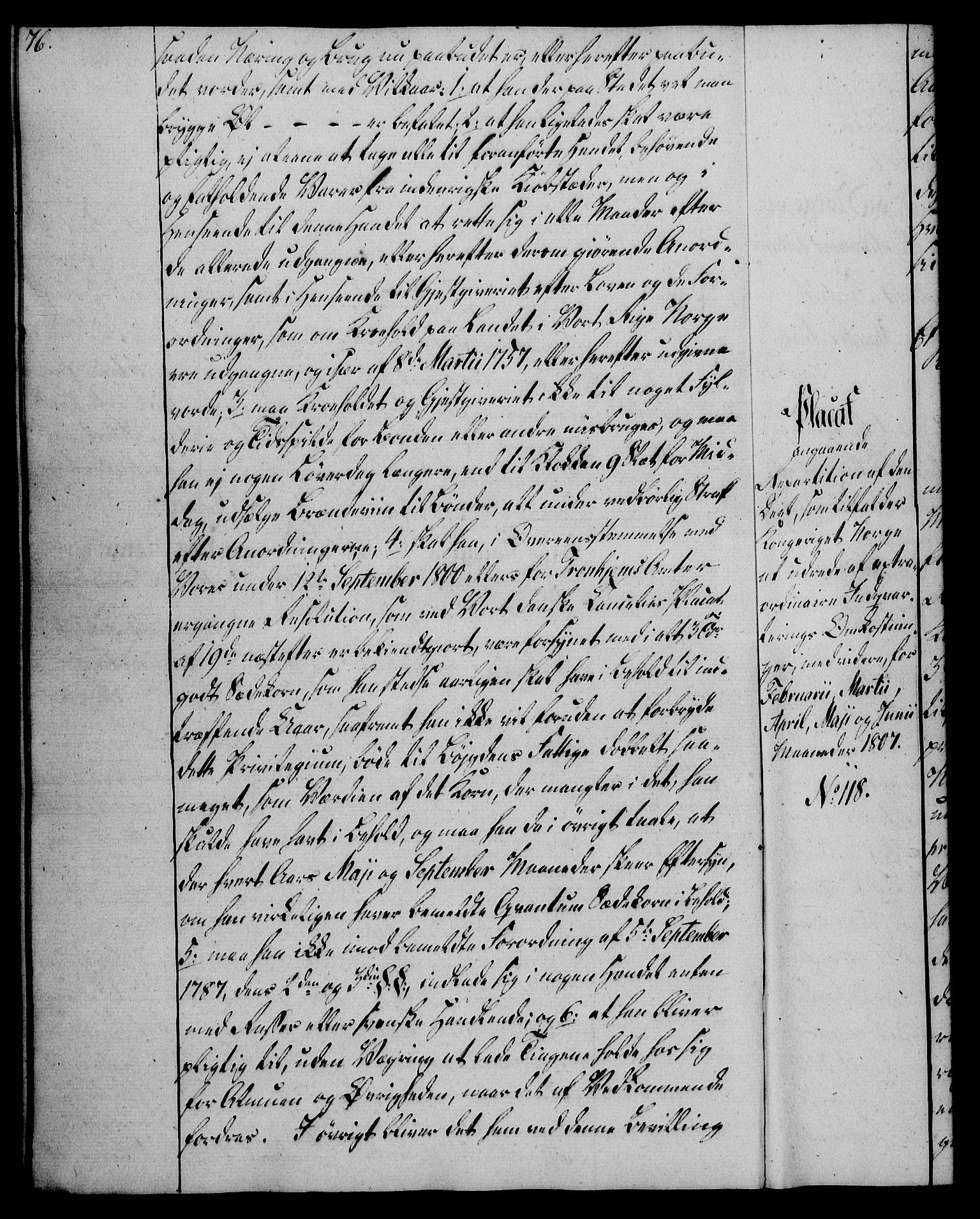 Rentekammeret, Kammerkanselliet, RA/EA-3111/G/Gg/Gga/L0019: Norsk ekspedisjonsprotokoll med register (merket RK 53.19), 1807-1810, p. 76