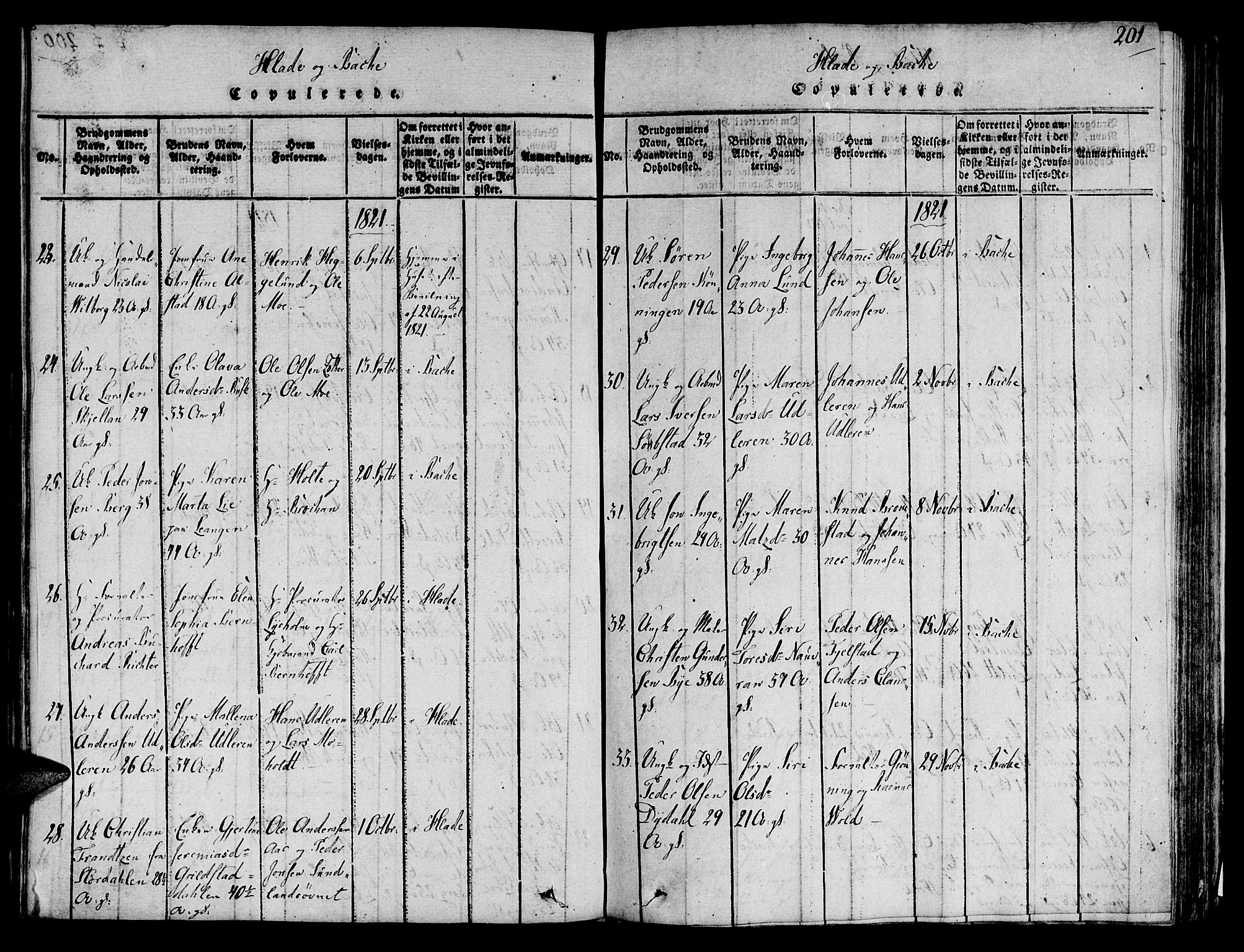 Ministerialprotokoller, klokkerbøker og fødselsregistre - Sør-Trøndelag, SAT/A-1456/606/L0283: Parish register (official) no. 606A03 /1, 1818-1823, p. 201
