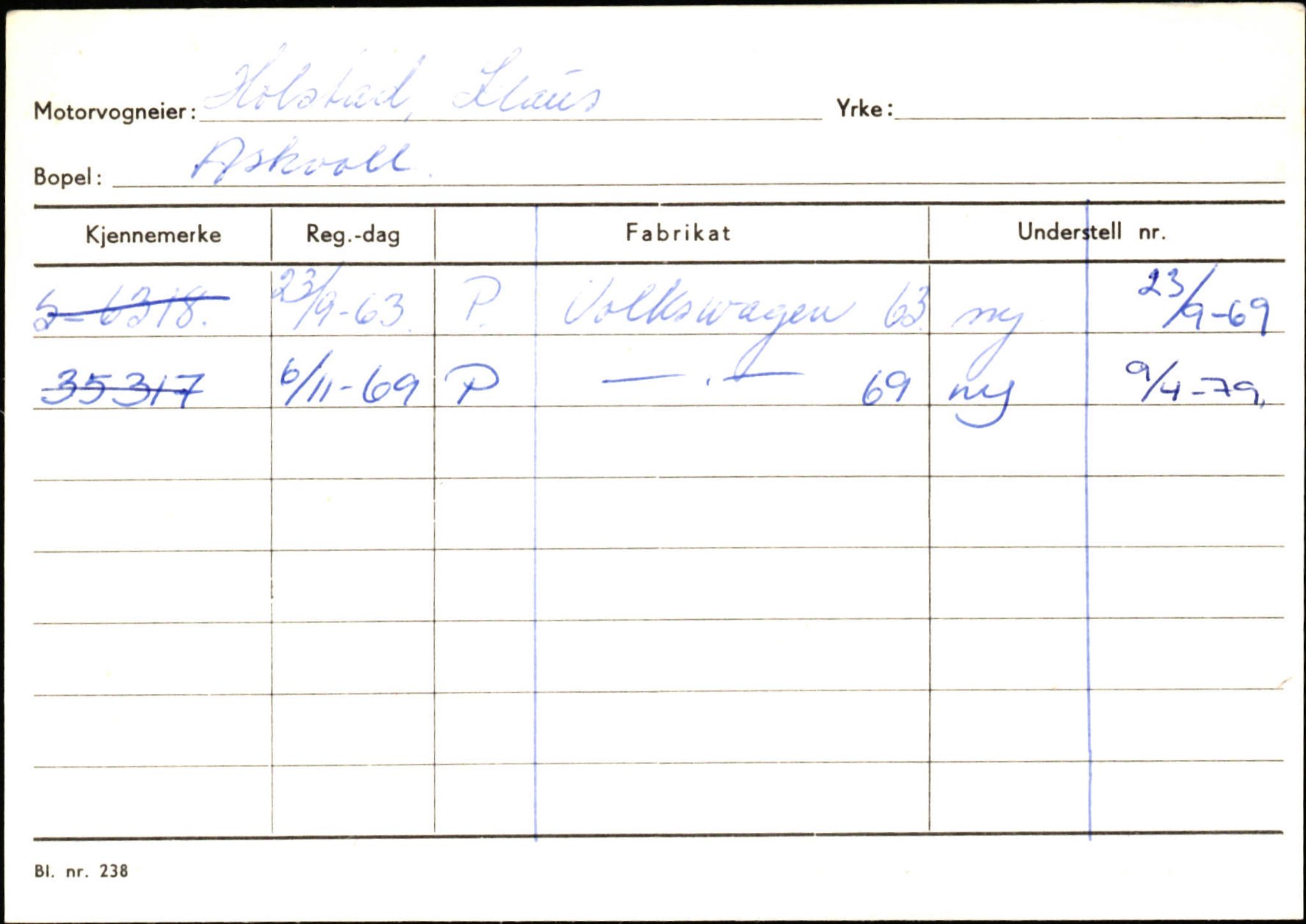 Statens vegvesen, Sogn og Fjordane vegkontor, AV/SAB-A-5301/4/F/L0132: Eigarregister Askvoll A-Å. Balestrand A-Å, 1945-1975, p. 586