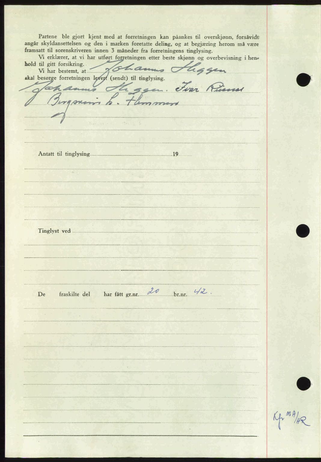 Nordmøre sorenskriveri, AV/SAT-A-4132/1/2/2Ca: Mortgage book no. A112, 1949-1949, Diary no: : 3127/1949