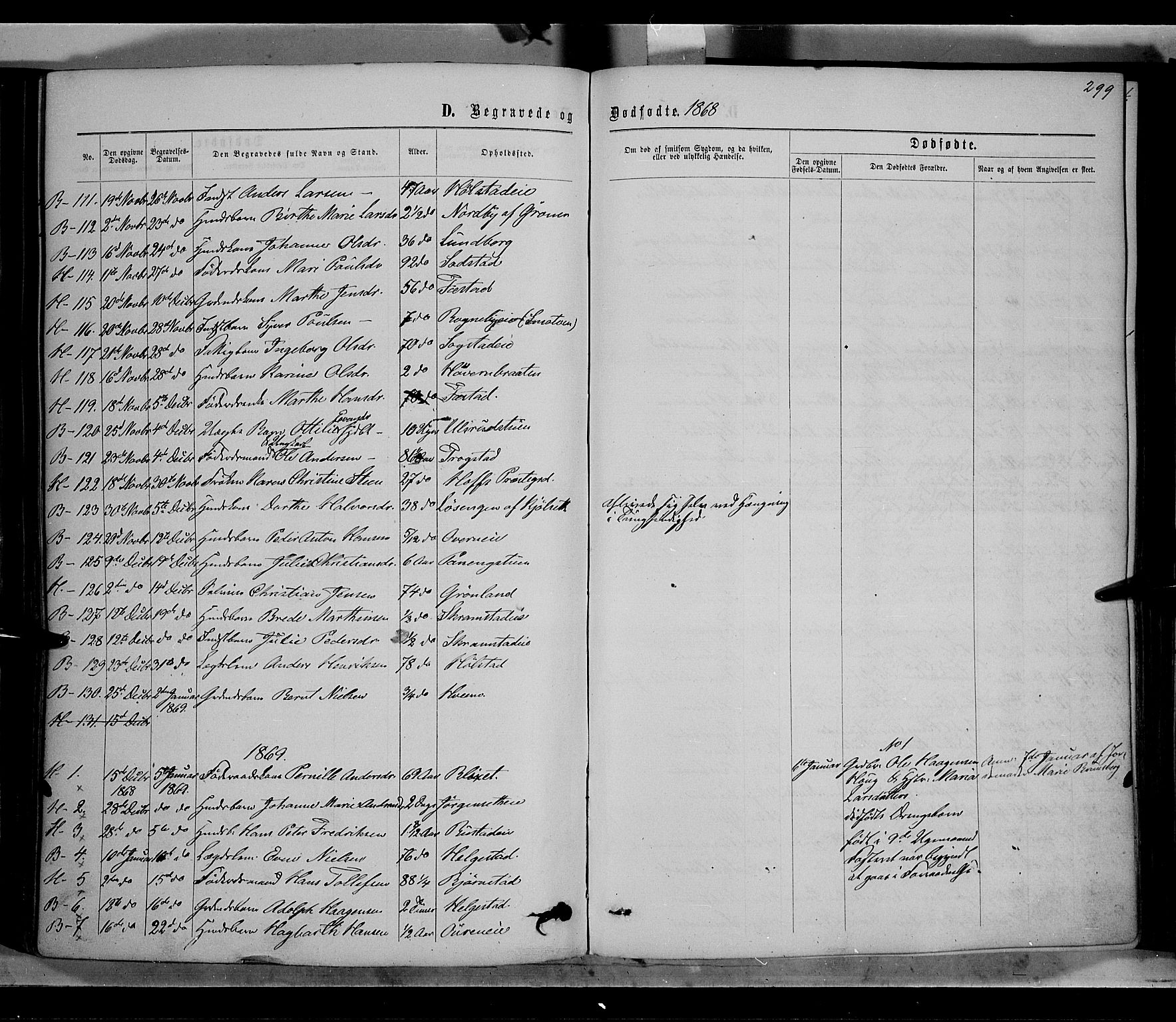 Østre Toten prestekontor, SAH/PREST-104/H/Ha/Haa/L0005: Parish register (official) no. 5, 1866-1877, p. 299