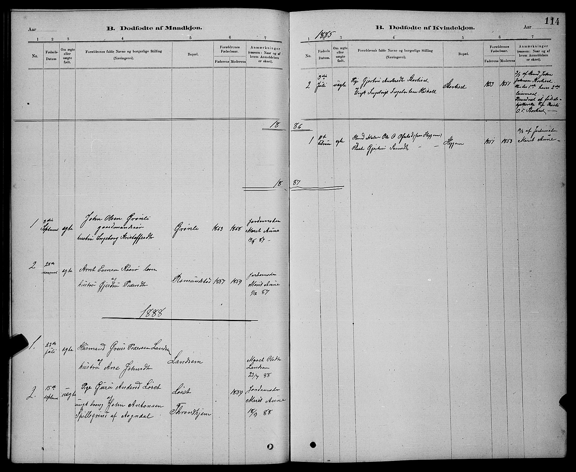 Ministerialprotokoller, klokkerbøker og fødselsregistre - Møre og Romsdal, AV/SAT-A-1454/598/L1077: Parish register (copy) no. 598C02, 1879-1891, p. 114